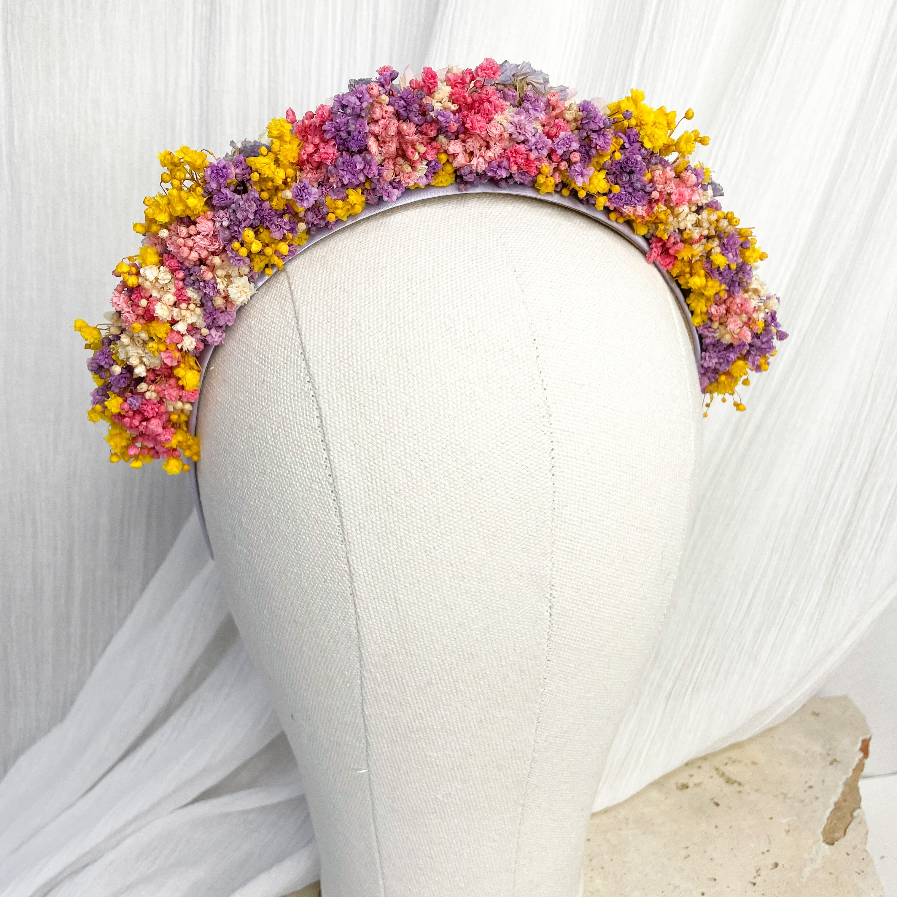 Yellow & Purple Gyp Floral Headband