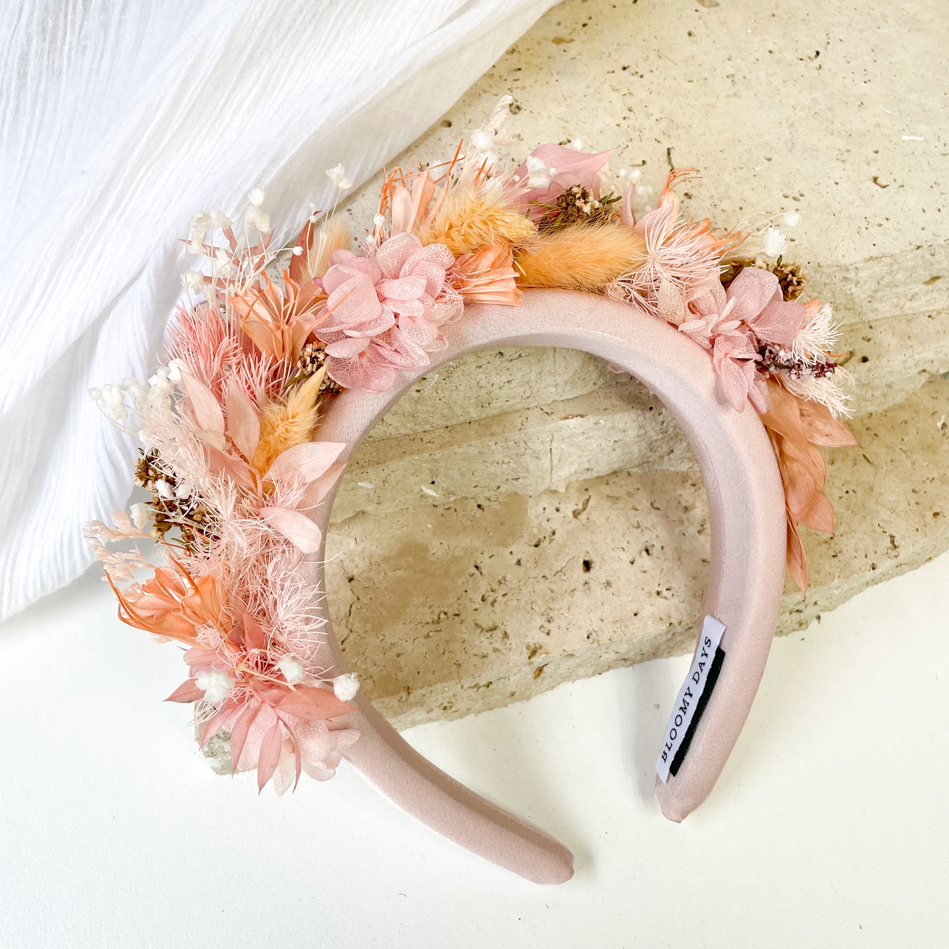 Pink & Peach Floral Headband