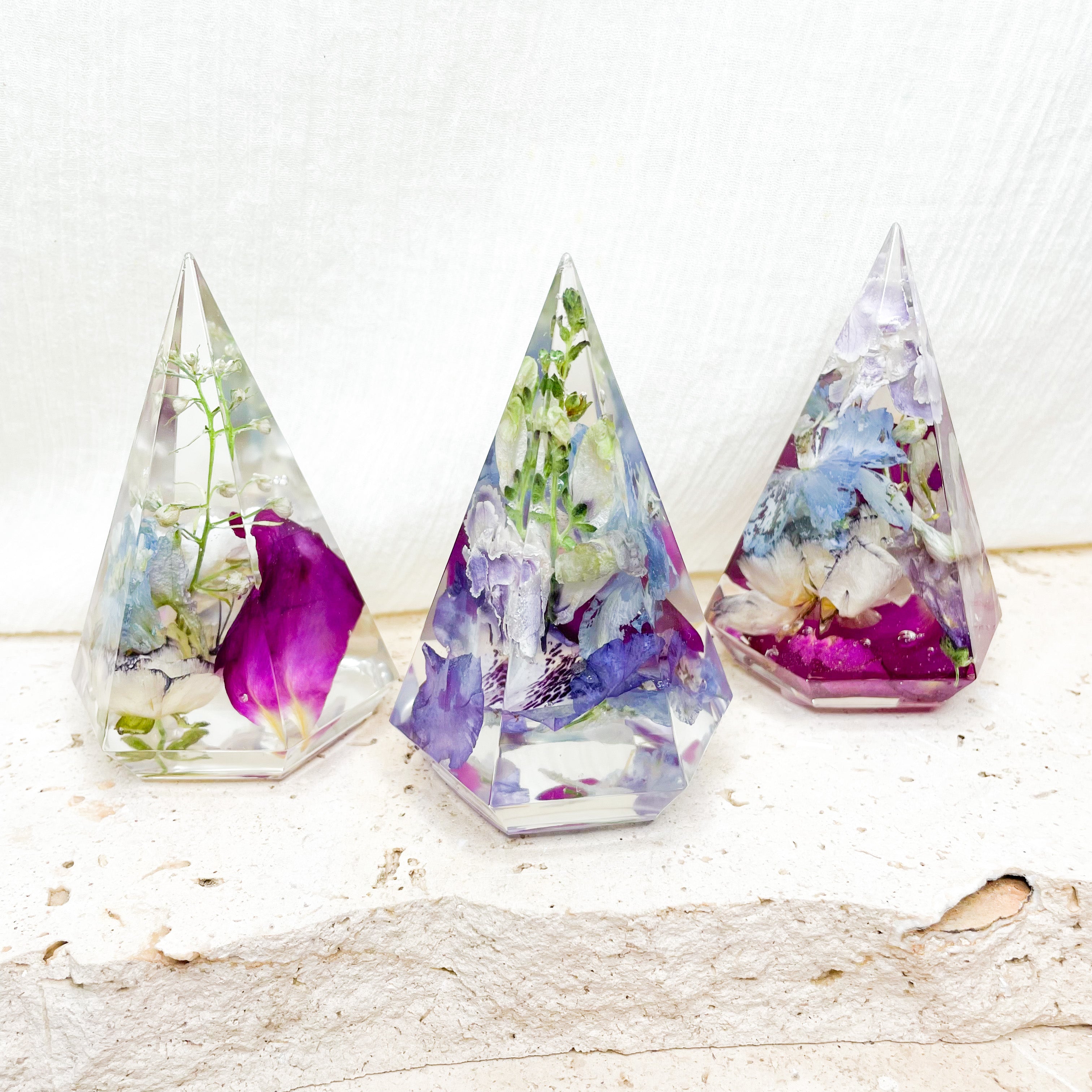 Preserved Flowers Resin Ring Holder