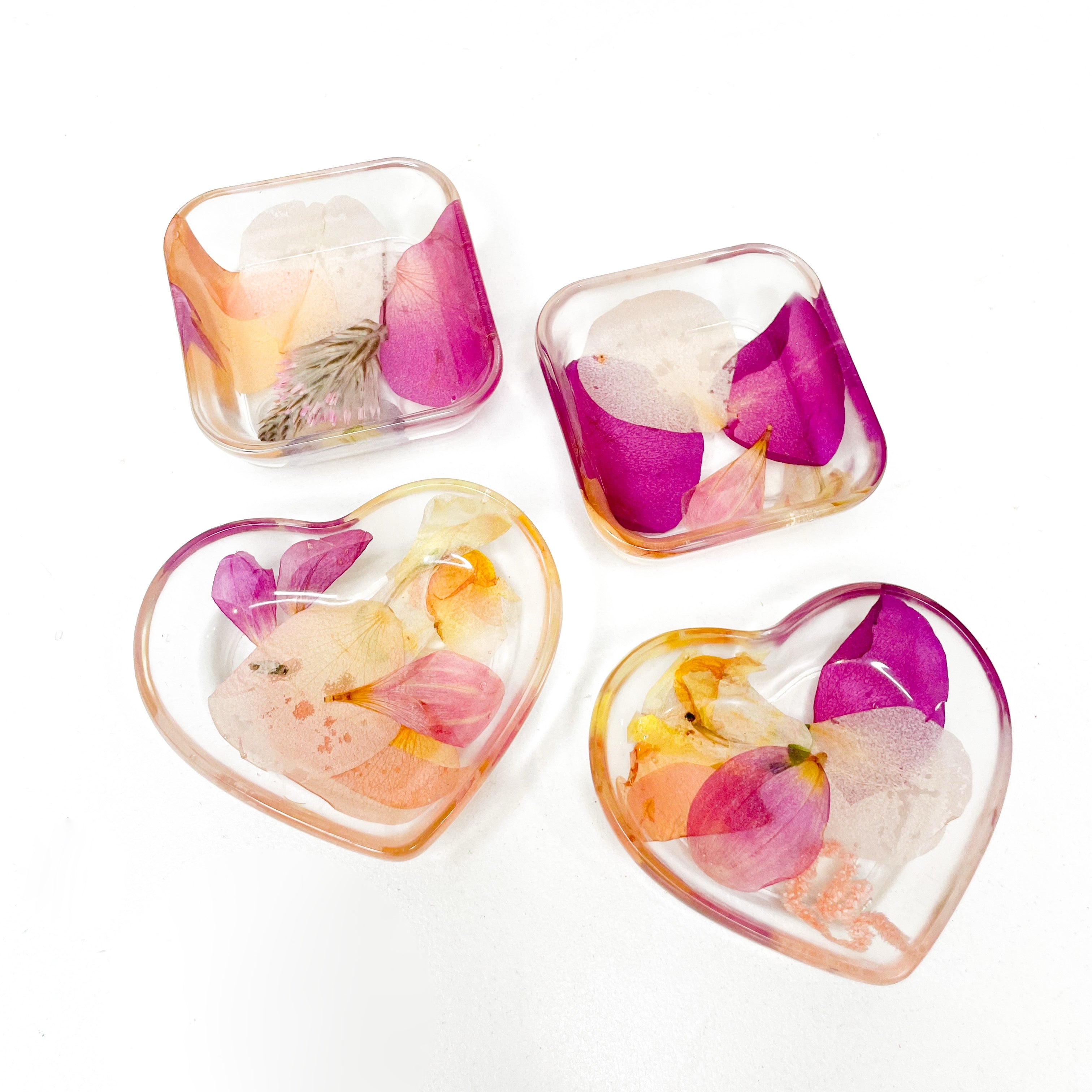 Preserved Flowers Resin Ring Dish - Small