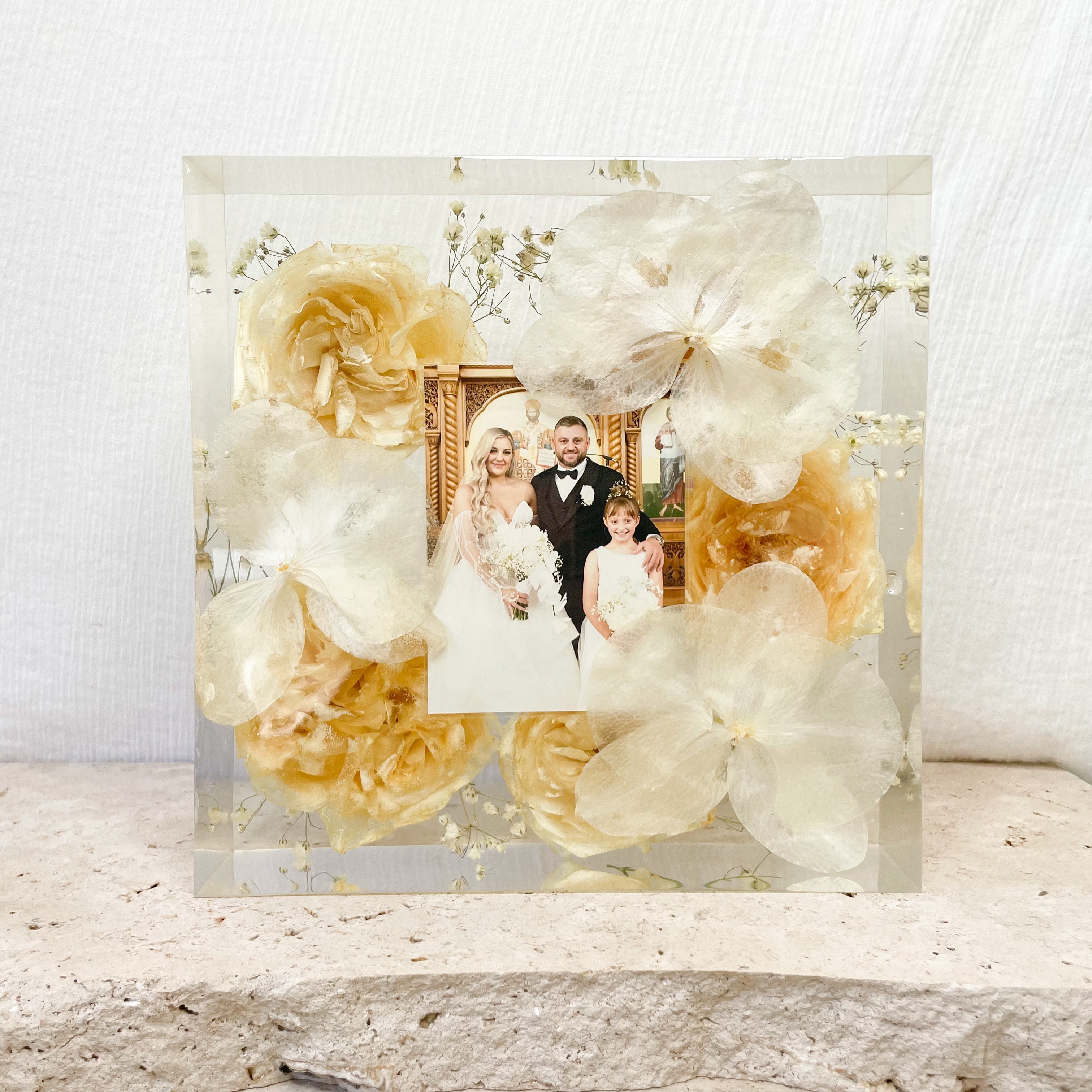 Preserved Flowers Resin Square - Large