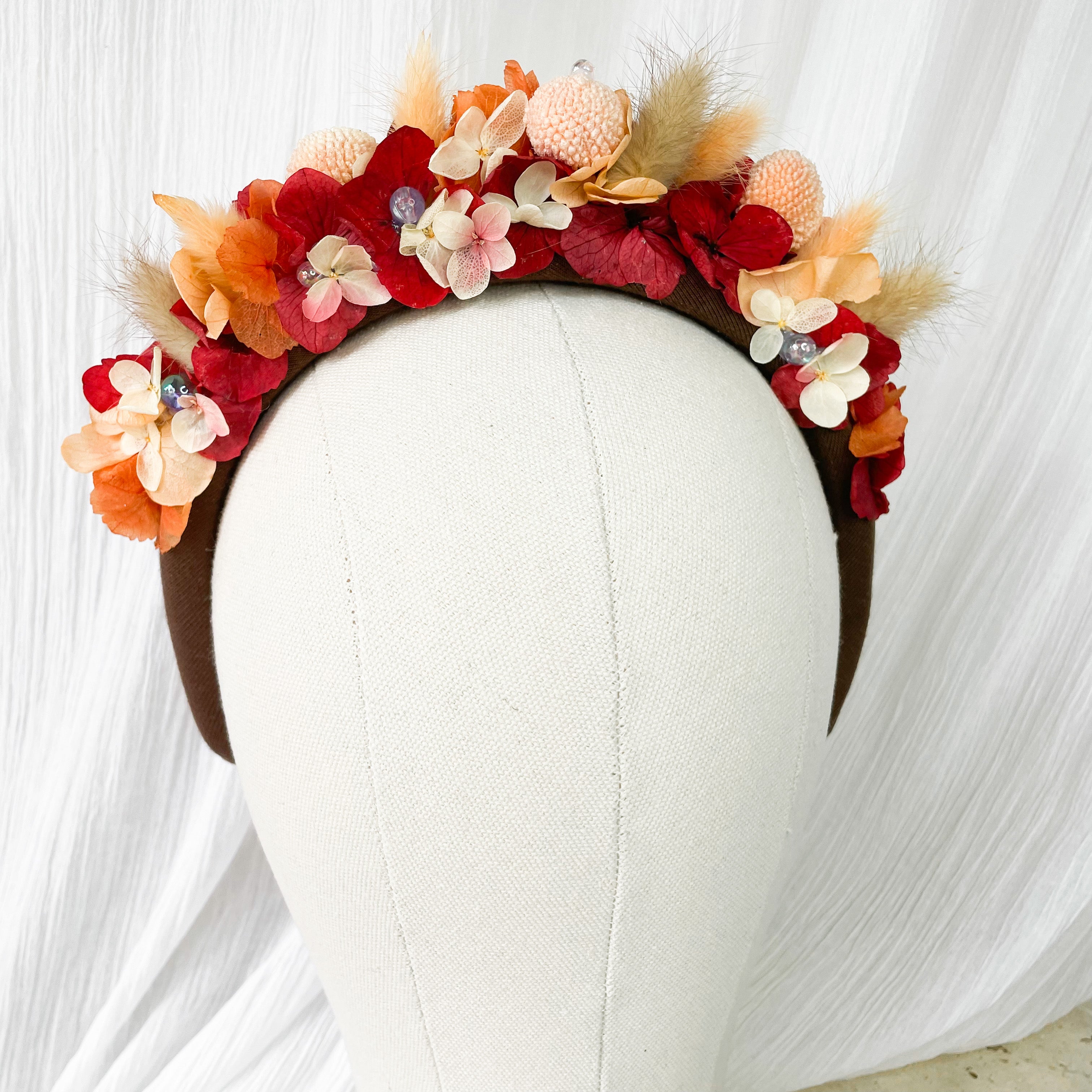 Red & Orange Floral Headband