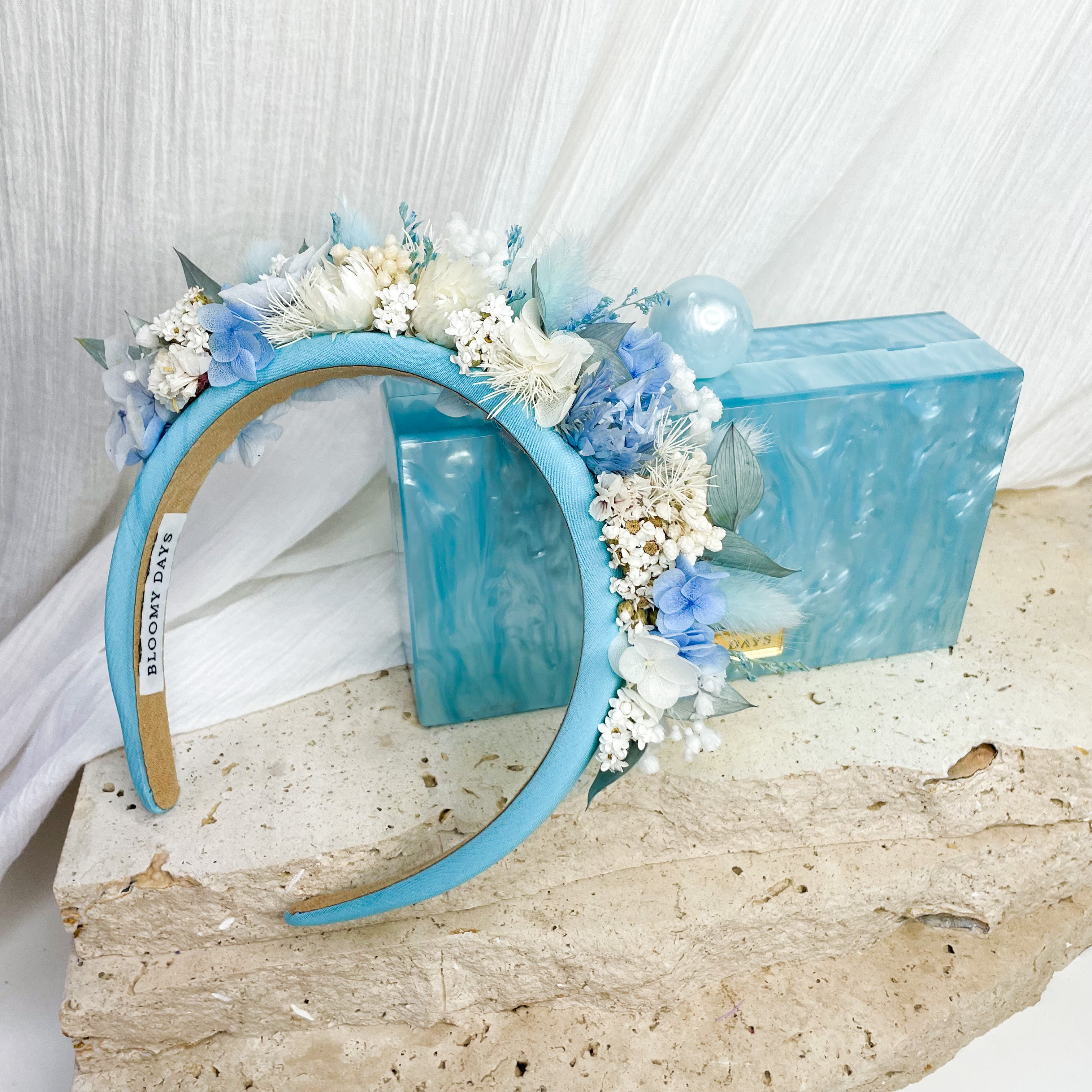 Light Blue Headband & Clutch Set