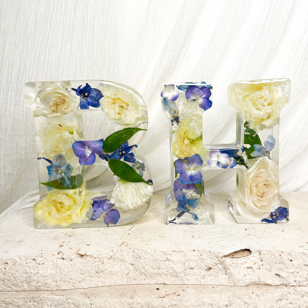 Resin Letters Roses Preserved Flowers Individual Resin Letters