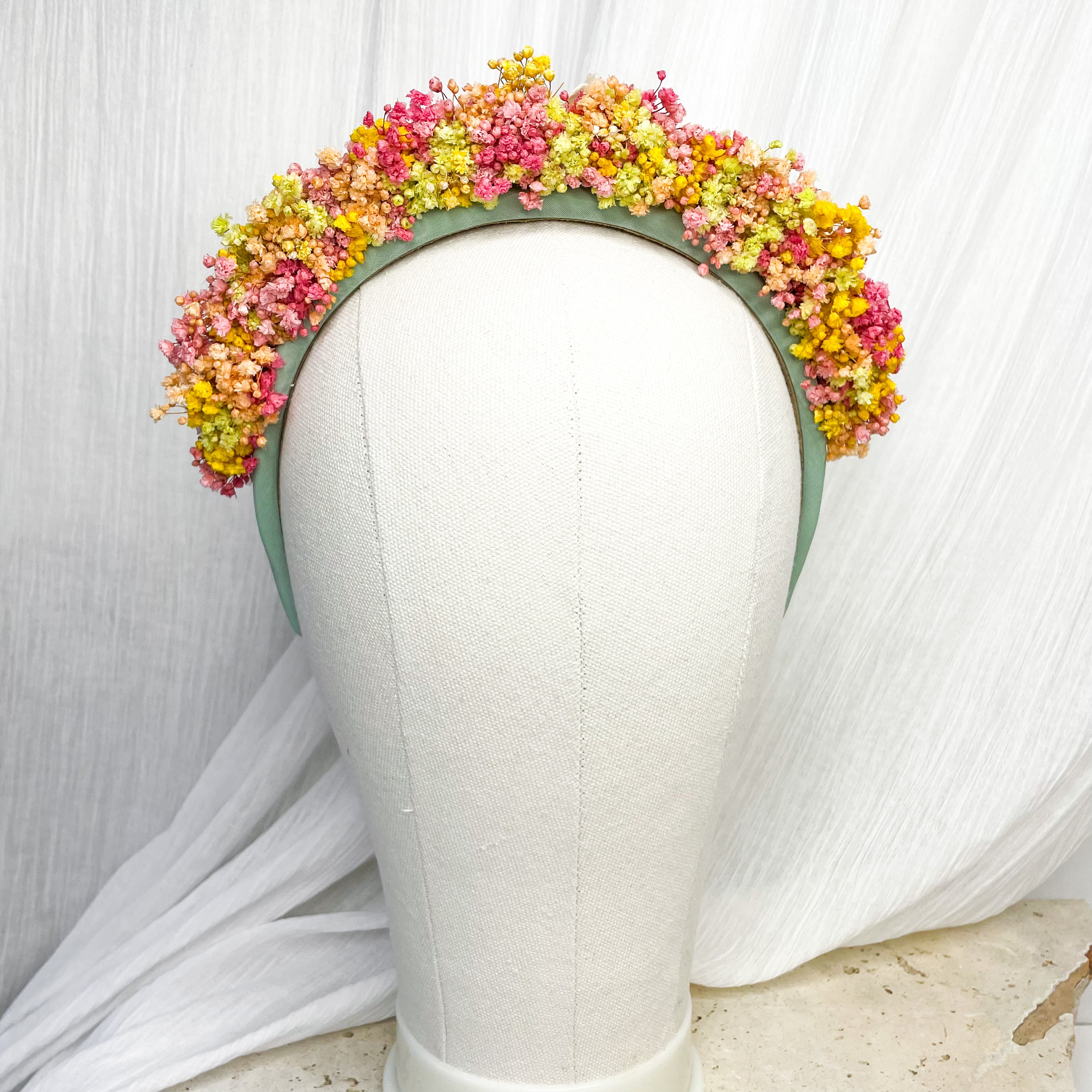 Yellow & Pink Gyp Floral Headband