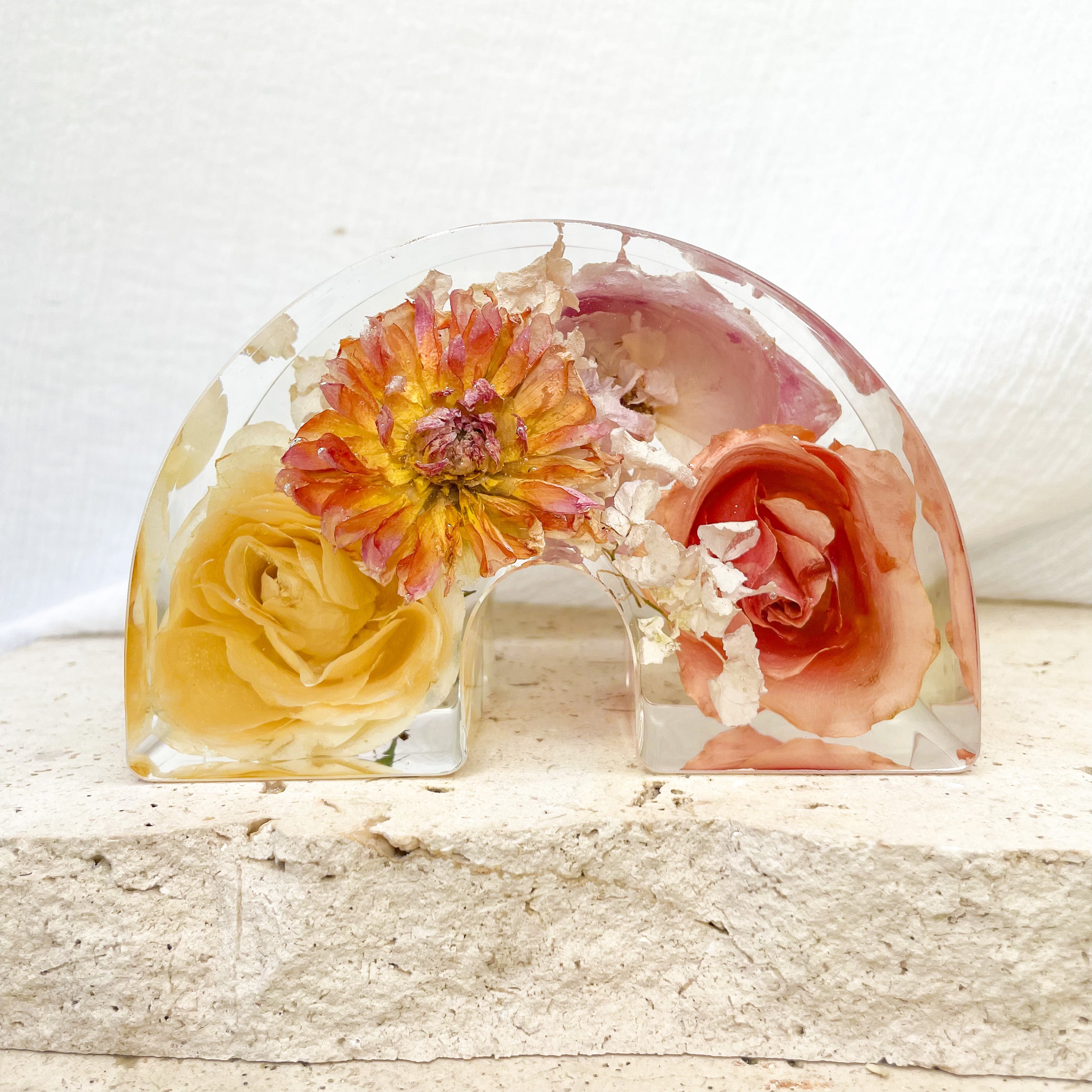 Preserved Flowers Resin Rainbow