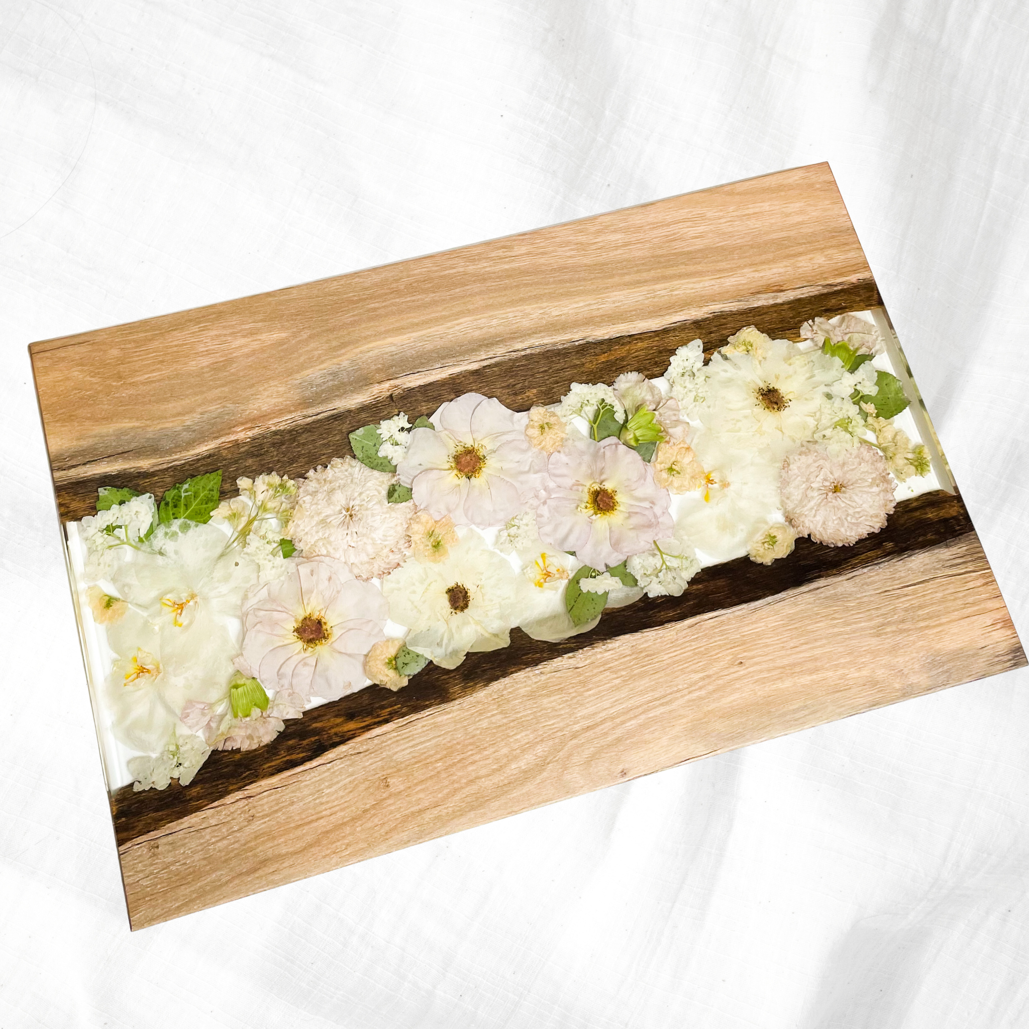 Preserved Flowers Timber Charcuterie Boards