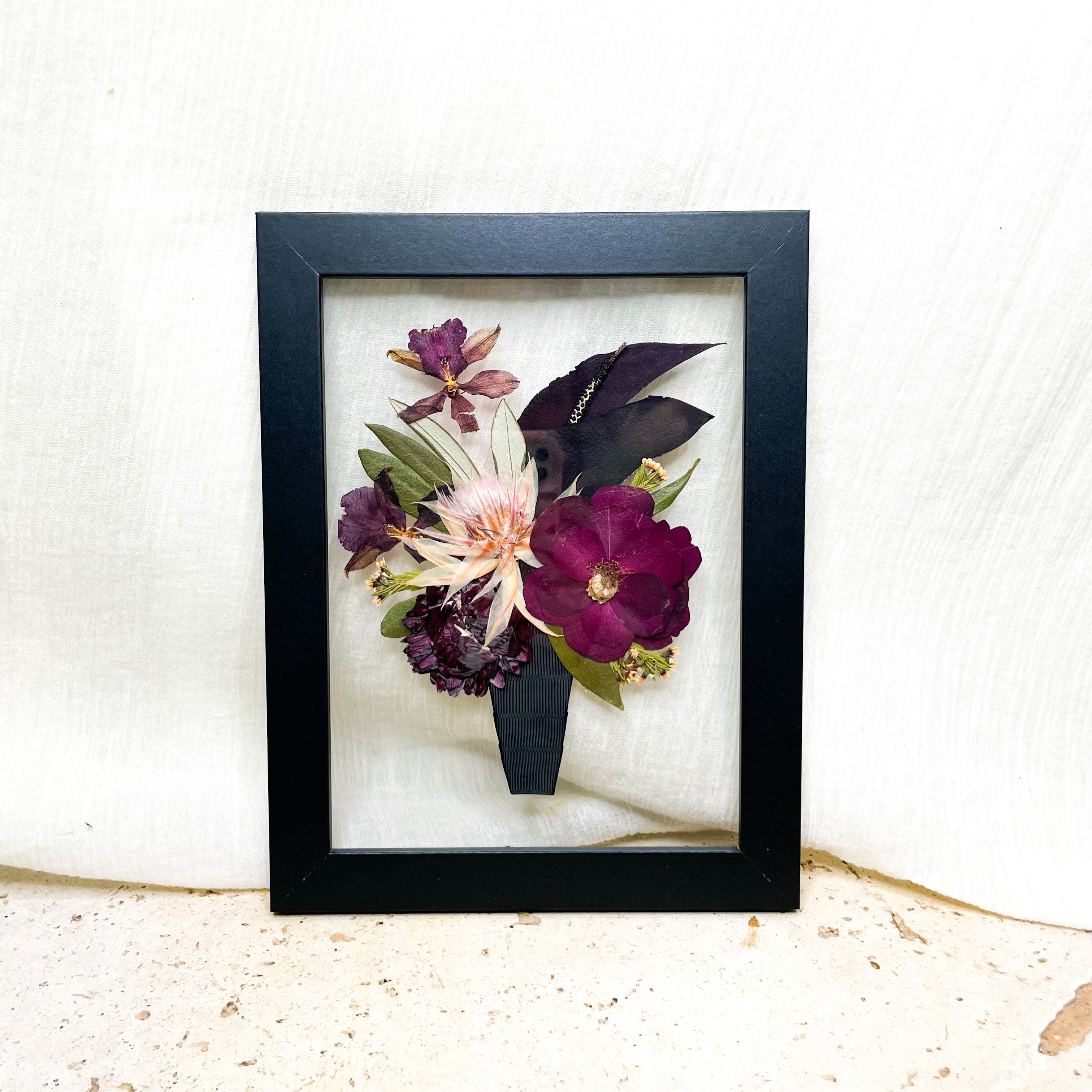 Pressed Flower Buttonhole Framing (Add on)