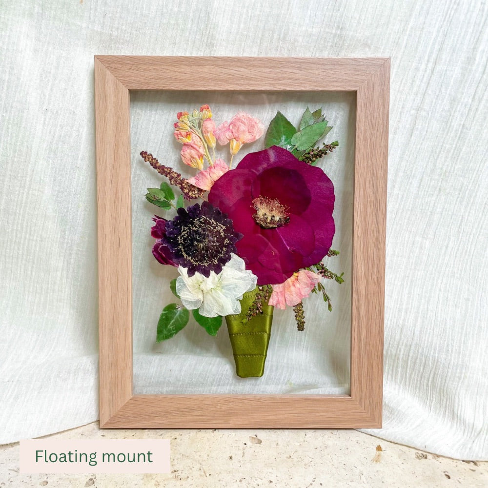 Pressed Flower Buttonhole Framing (Add on)