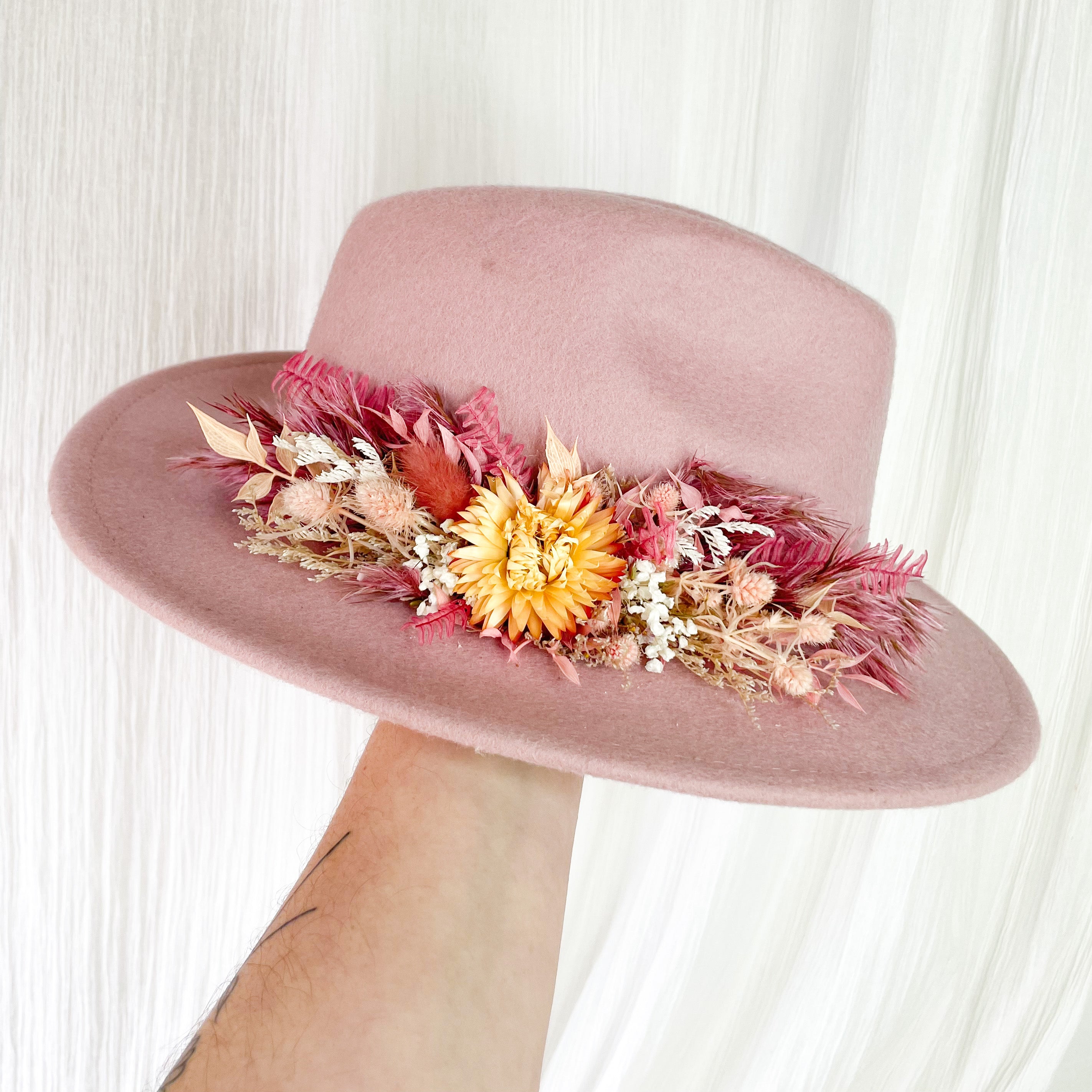 Kids Pink Floral Hat