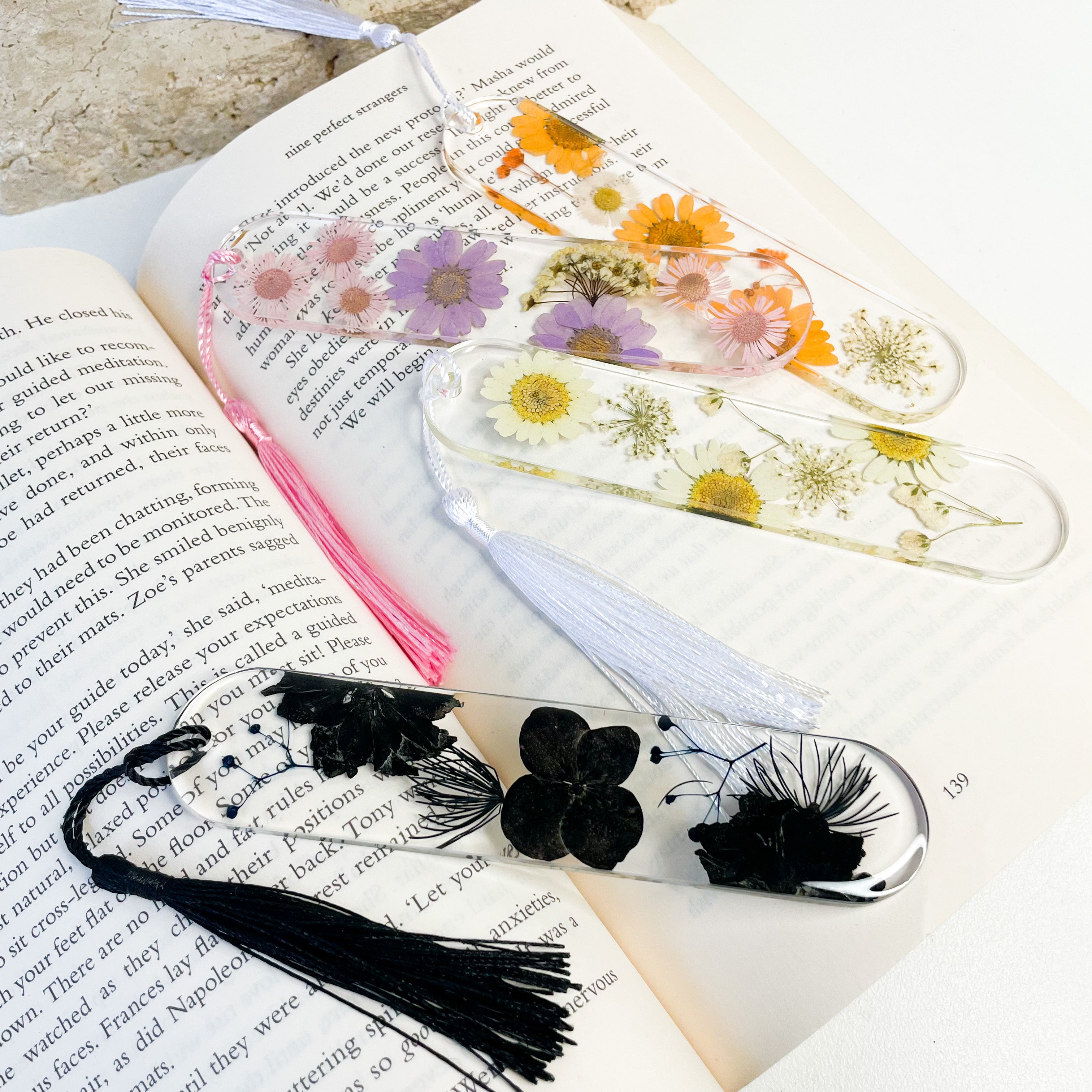 Black Flower Bookmark