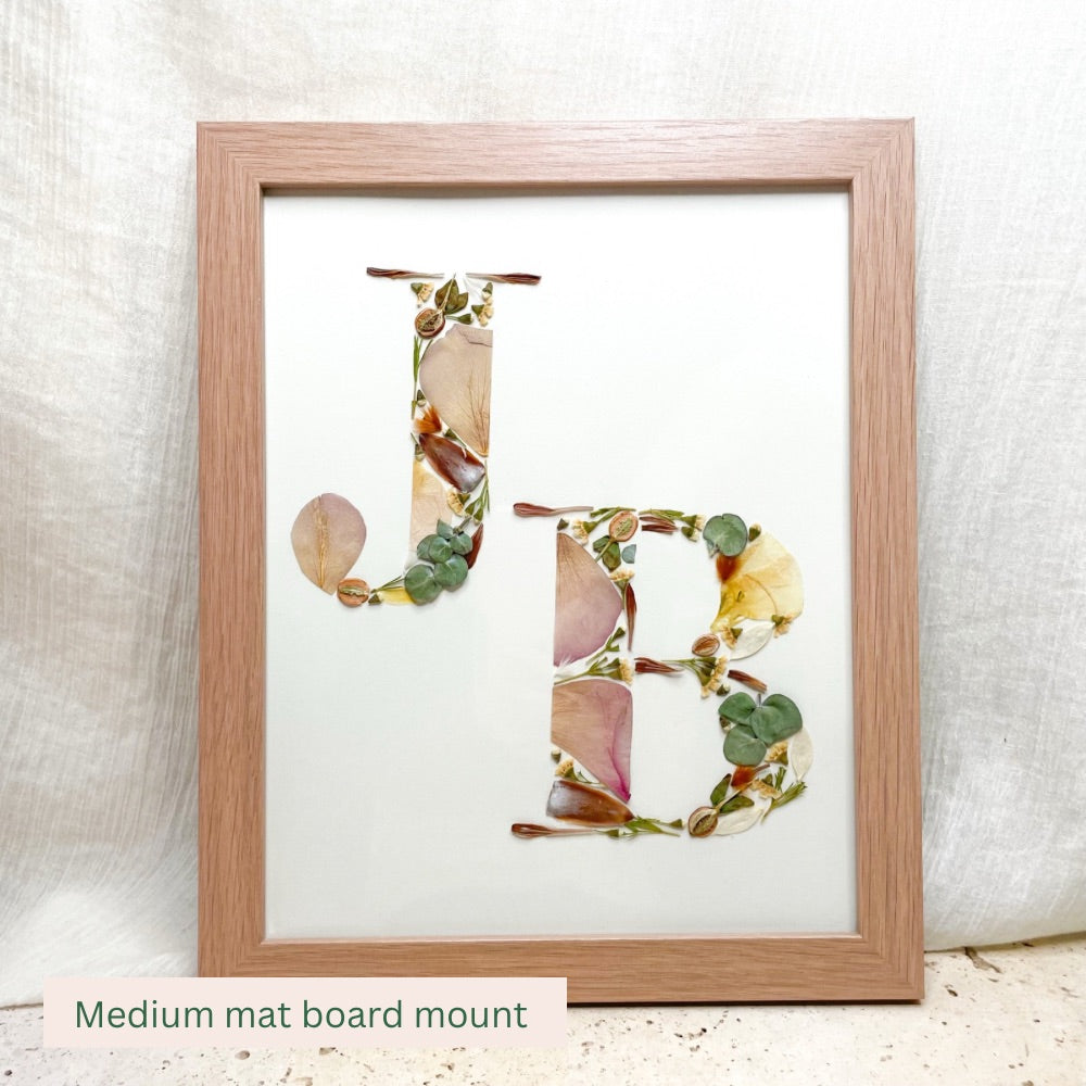 Pressed Flower Initial Framing (Add on)