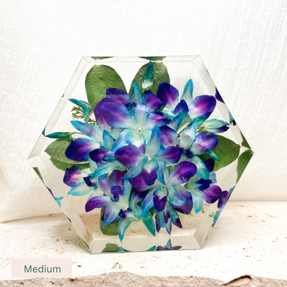 Preserved Flowers Resin Hexagons