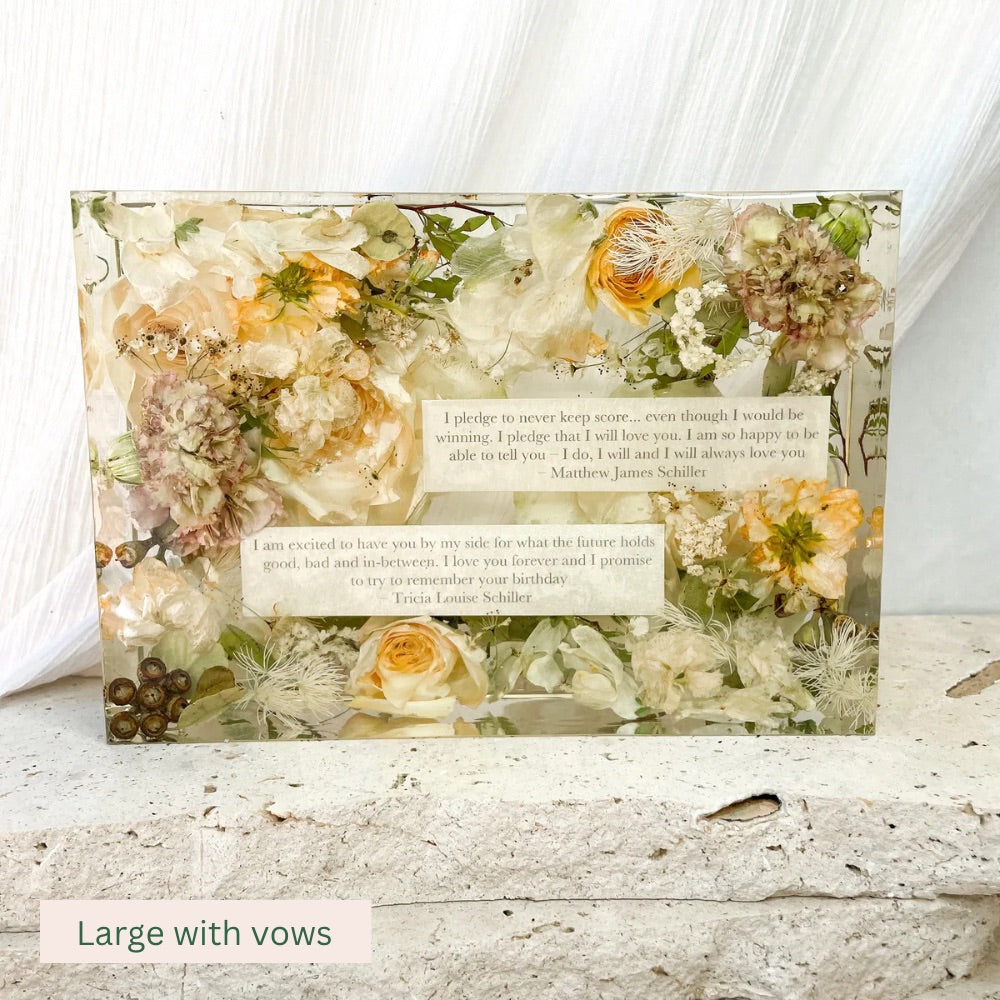 Preserved Flowers Resin Rectangles