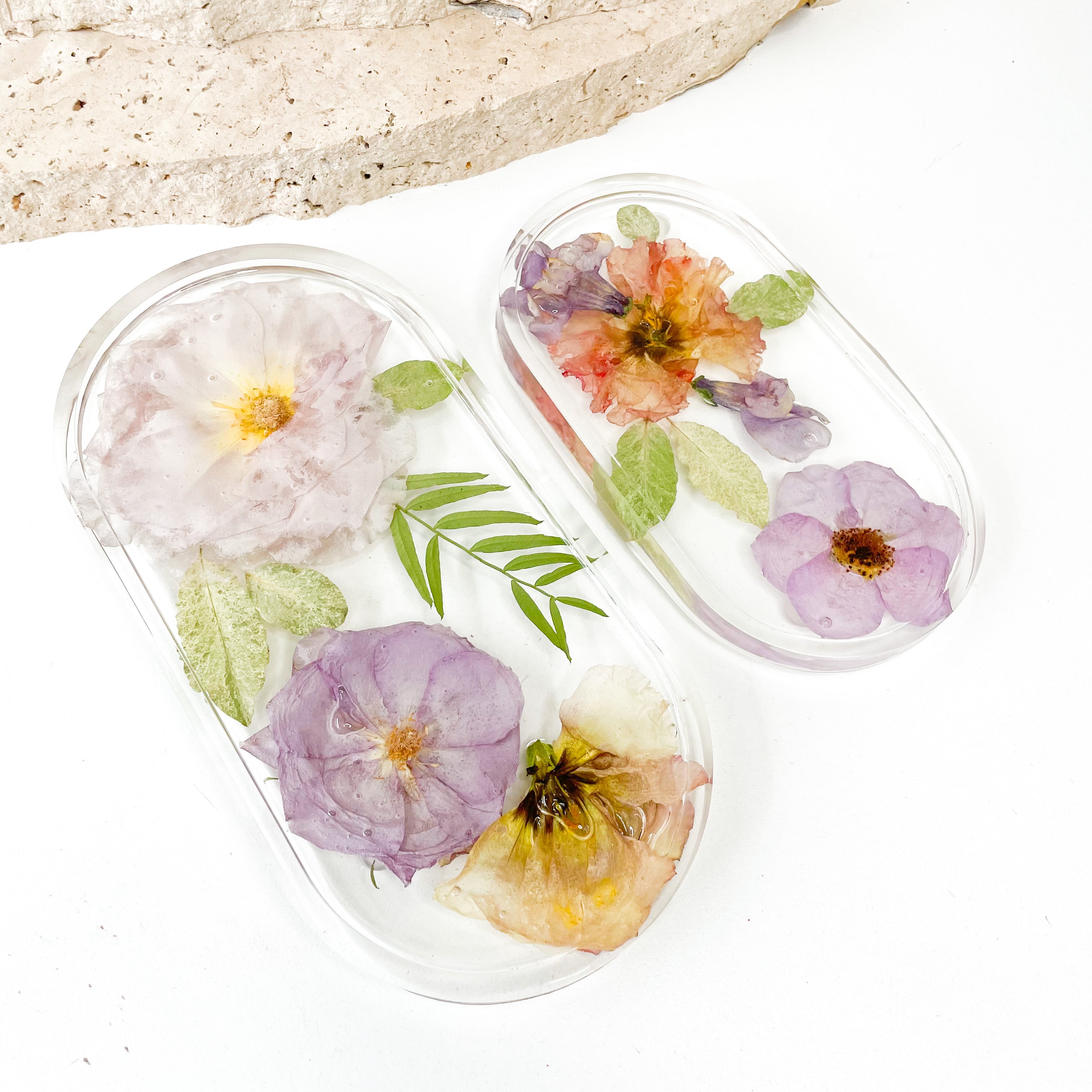 Preserved Flowers Resin Jewellery Trays