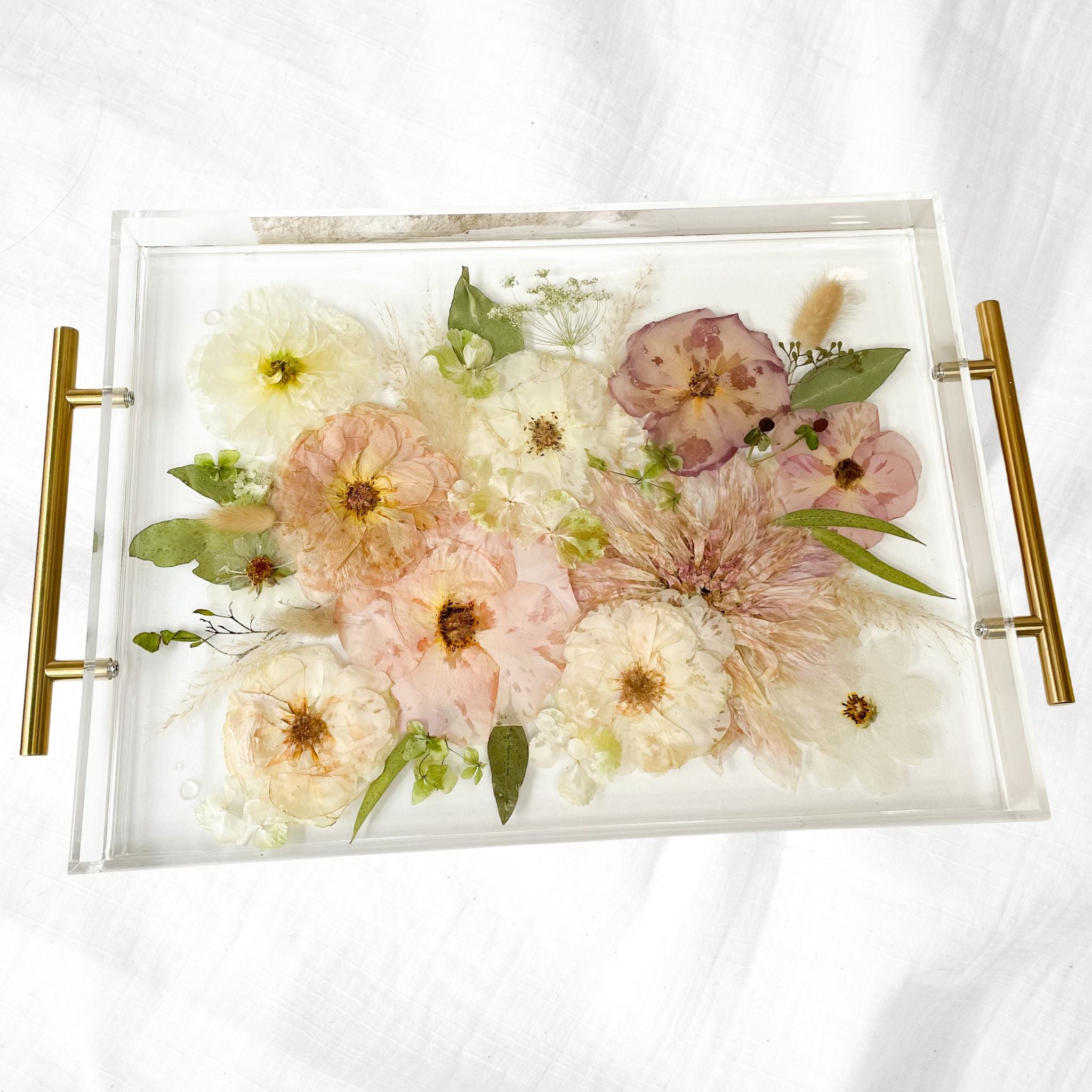 Preserved Flowers Serving Tray
