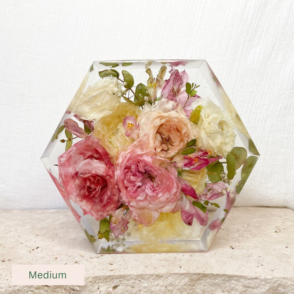 Preserved Flowers Resin Hexagons
