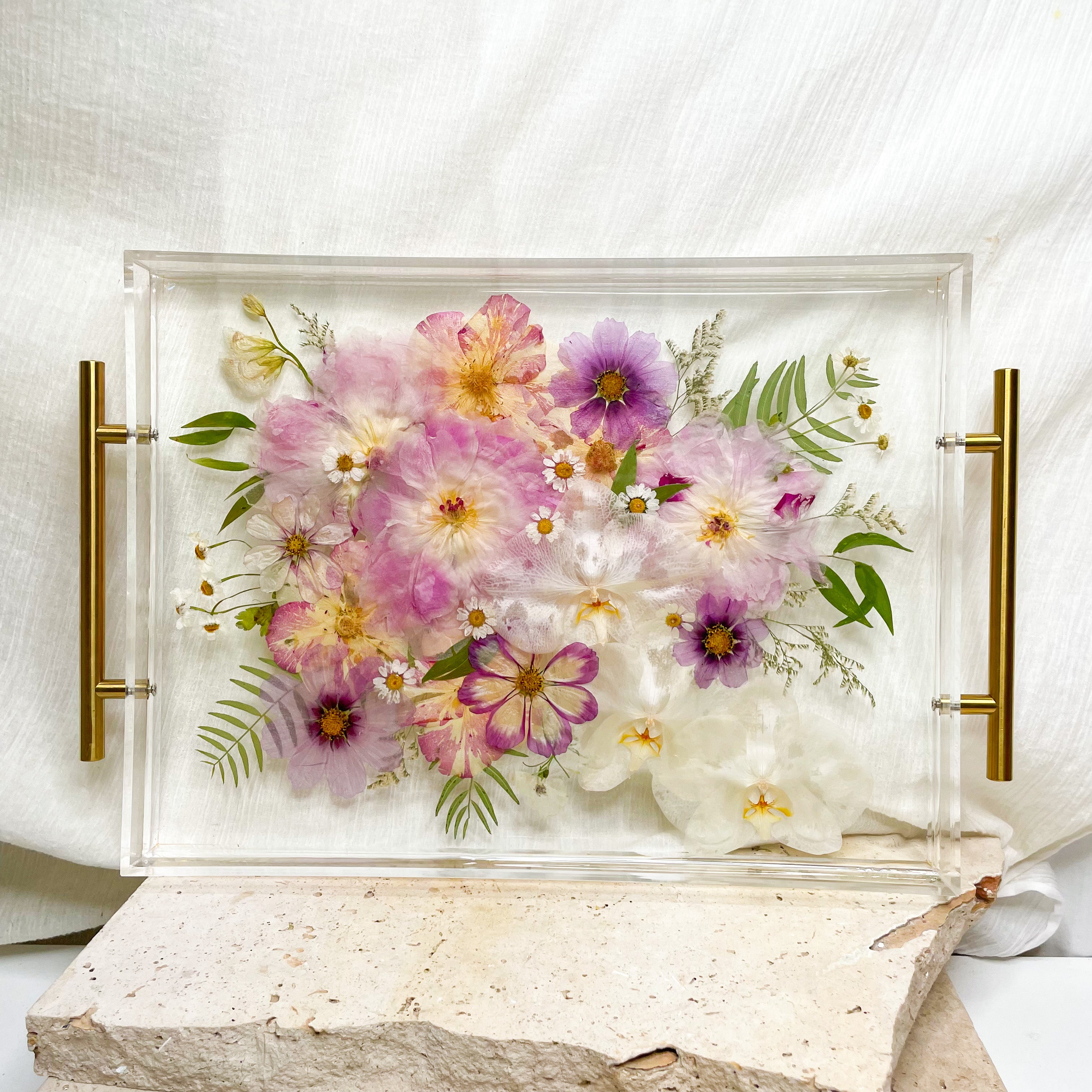 Preserved Flowers Serving Tray