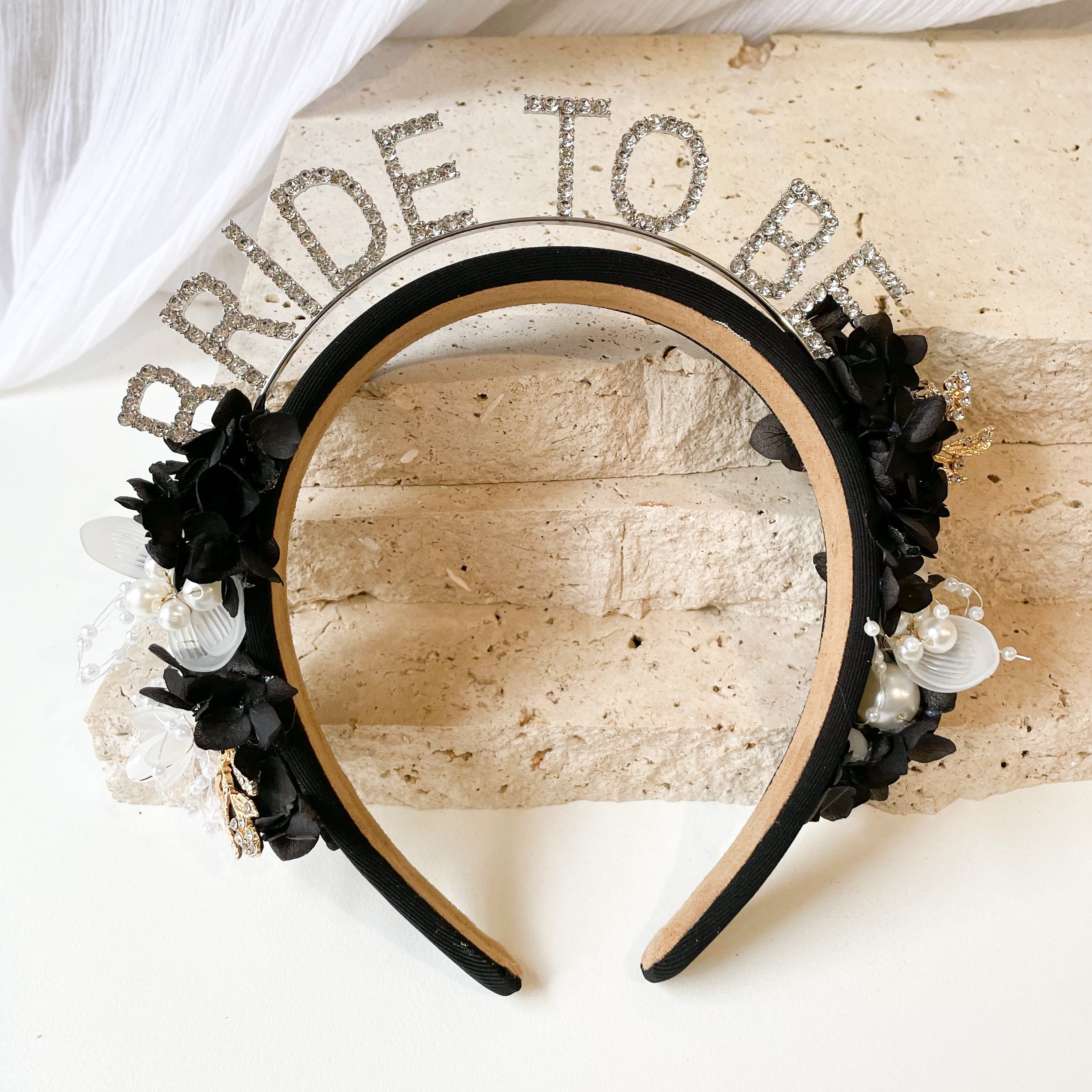 Black Bride To Be Headband