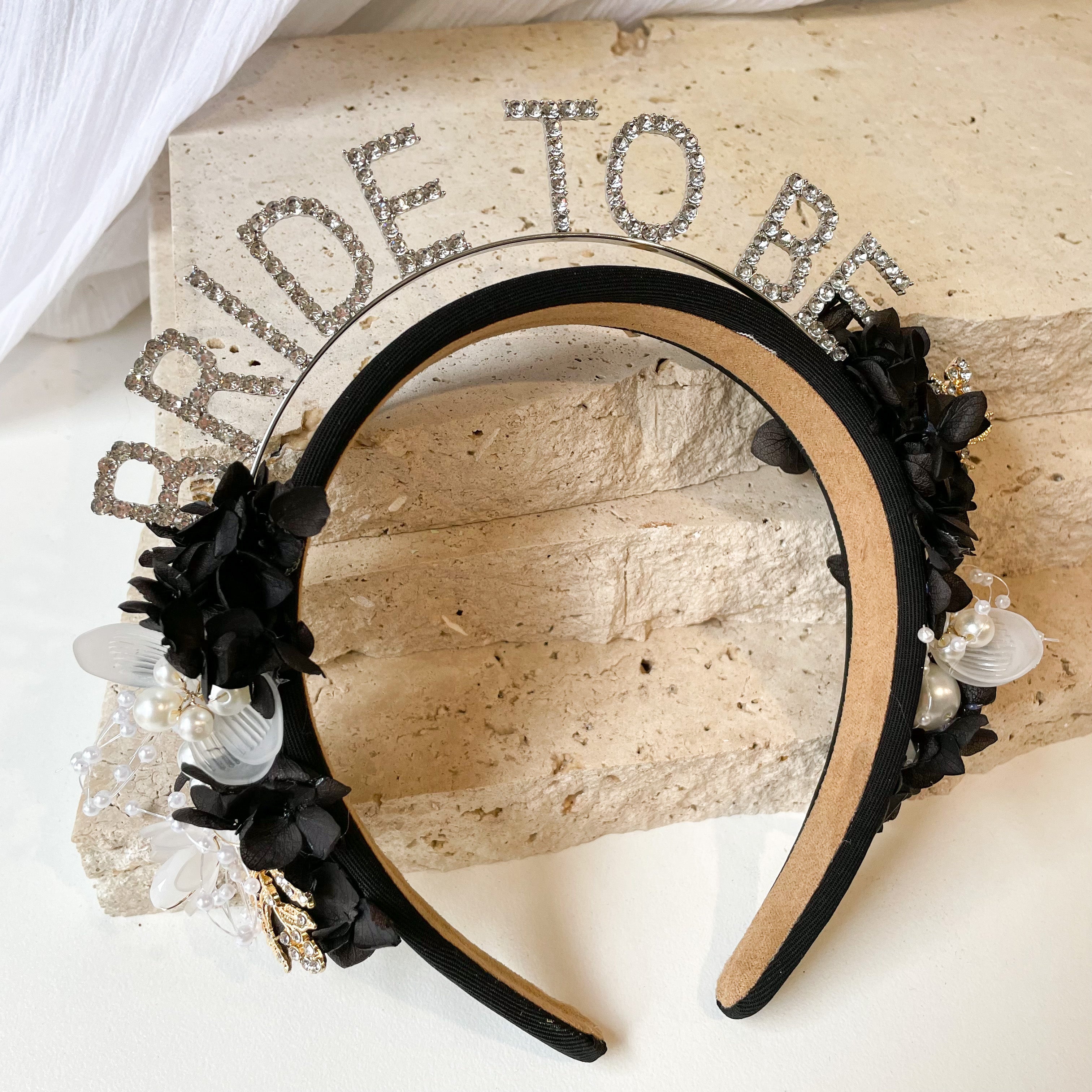 Black Bride To Be Headband