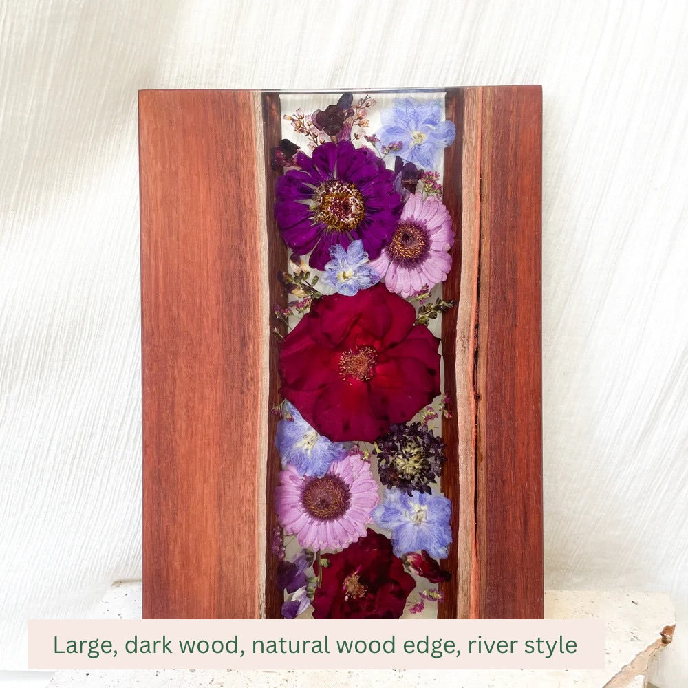Preserved Flowers Timber Charcuterie Boards