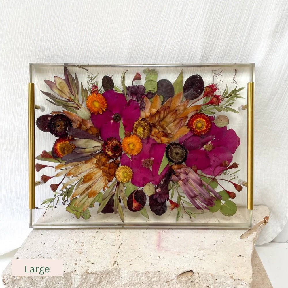 Preserved Flowers All Resin Charcuterie Boards