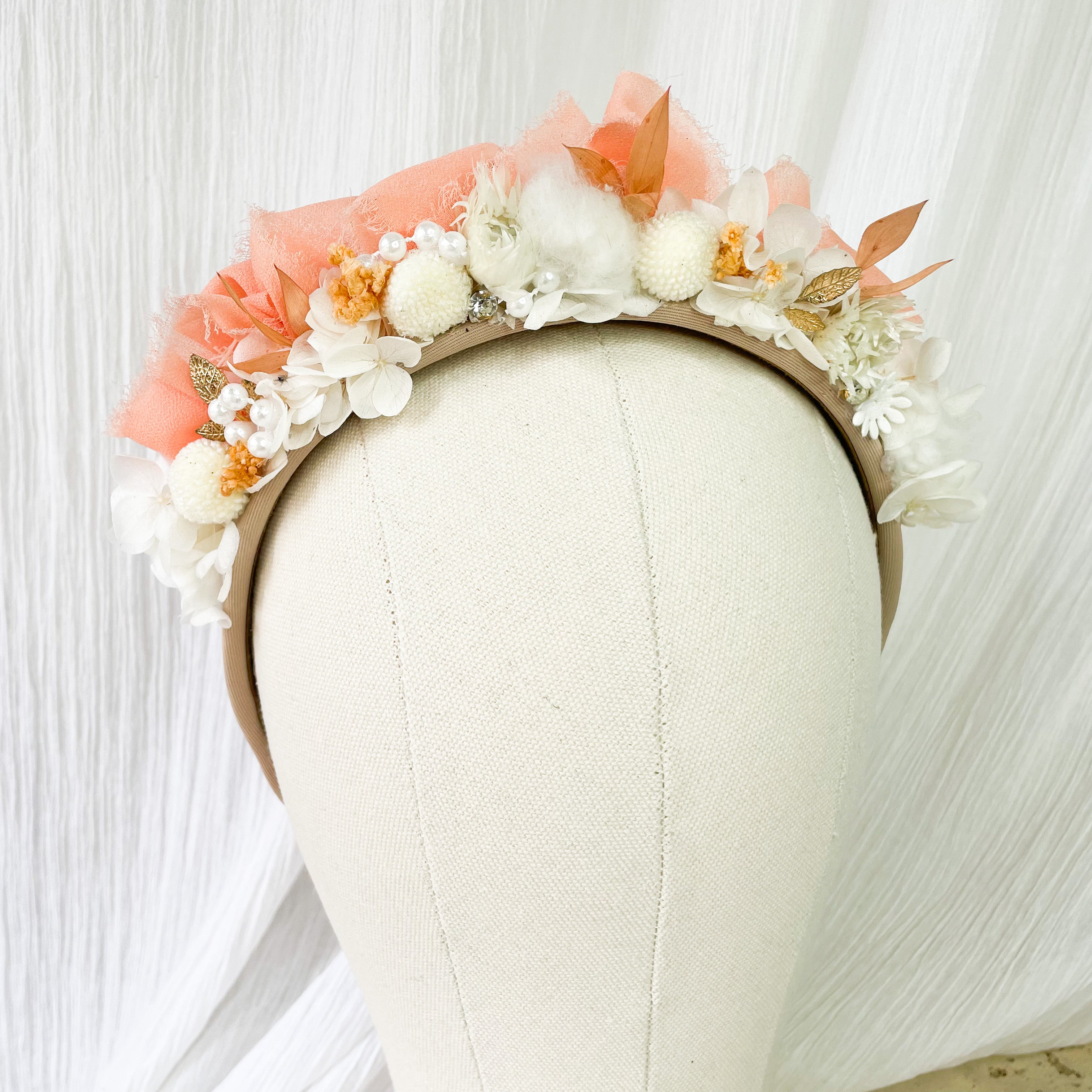 Ruffle Collection Headband - Peachy