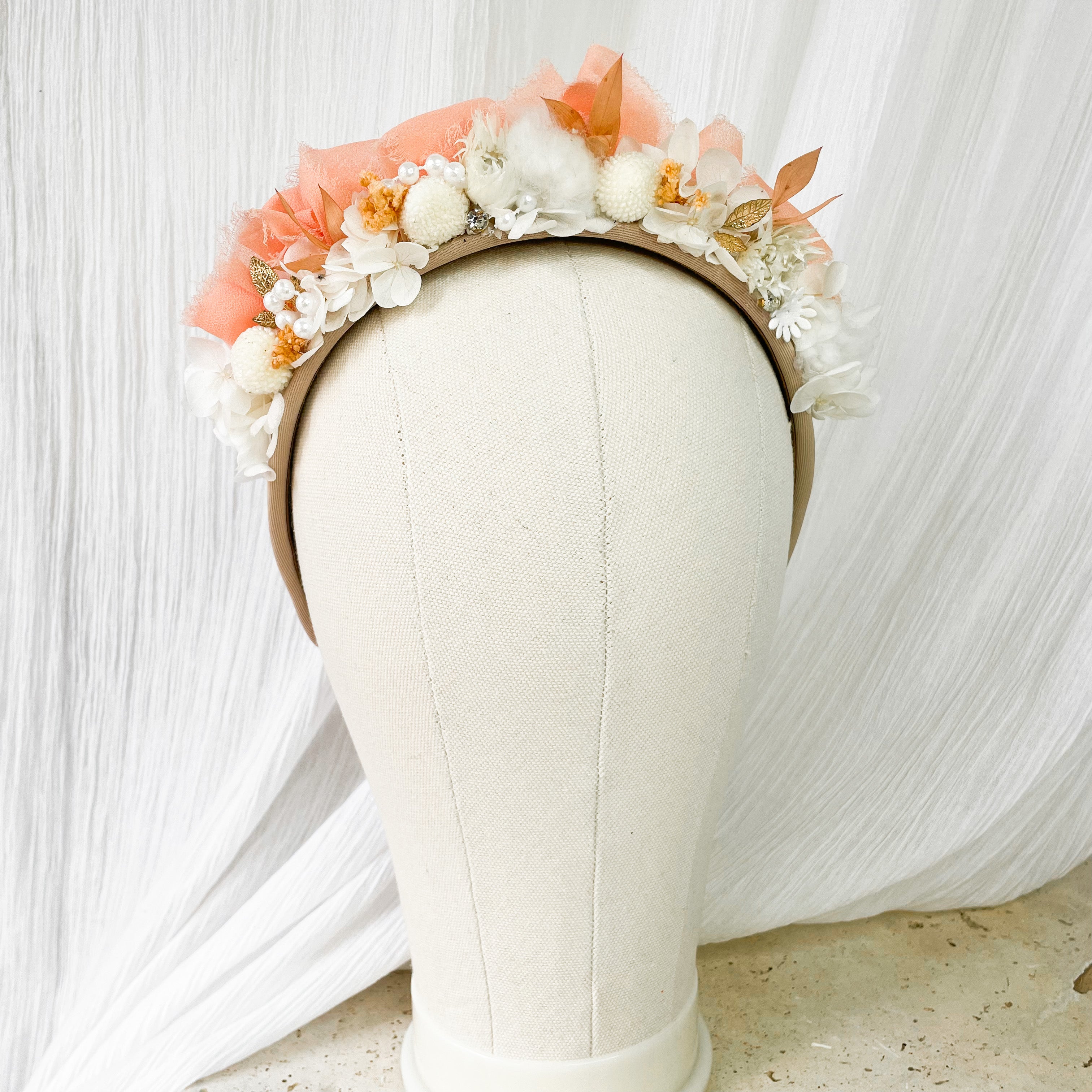 Ruffle Collection Headband - Peachy