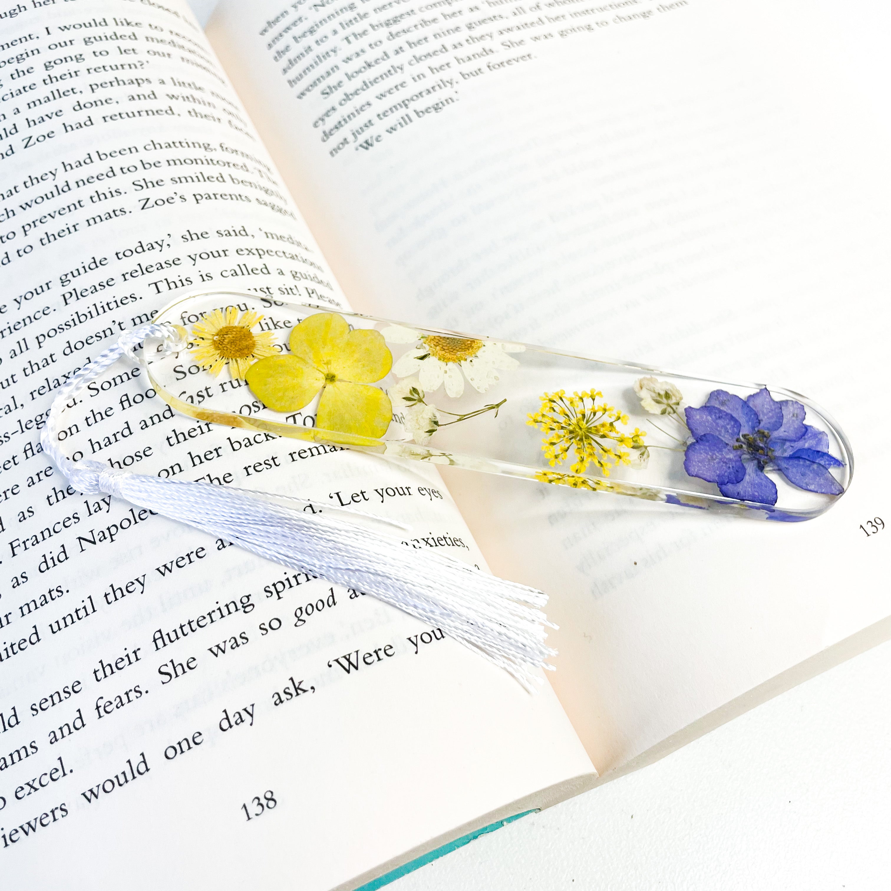 Yellow & Purple Flower Bookmark