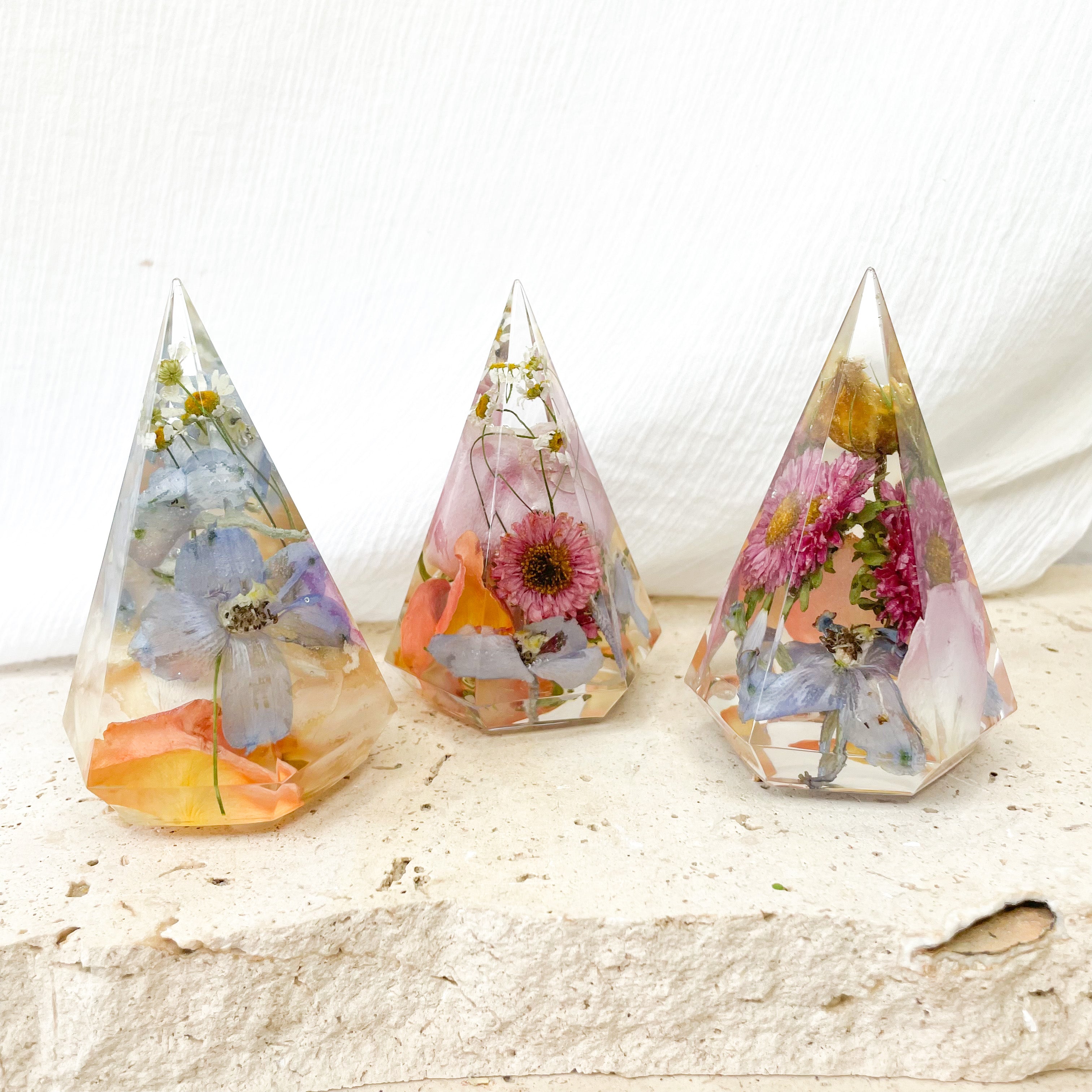 Preserved Flowers Resin Ring Holder