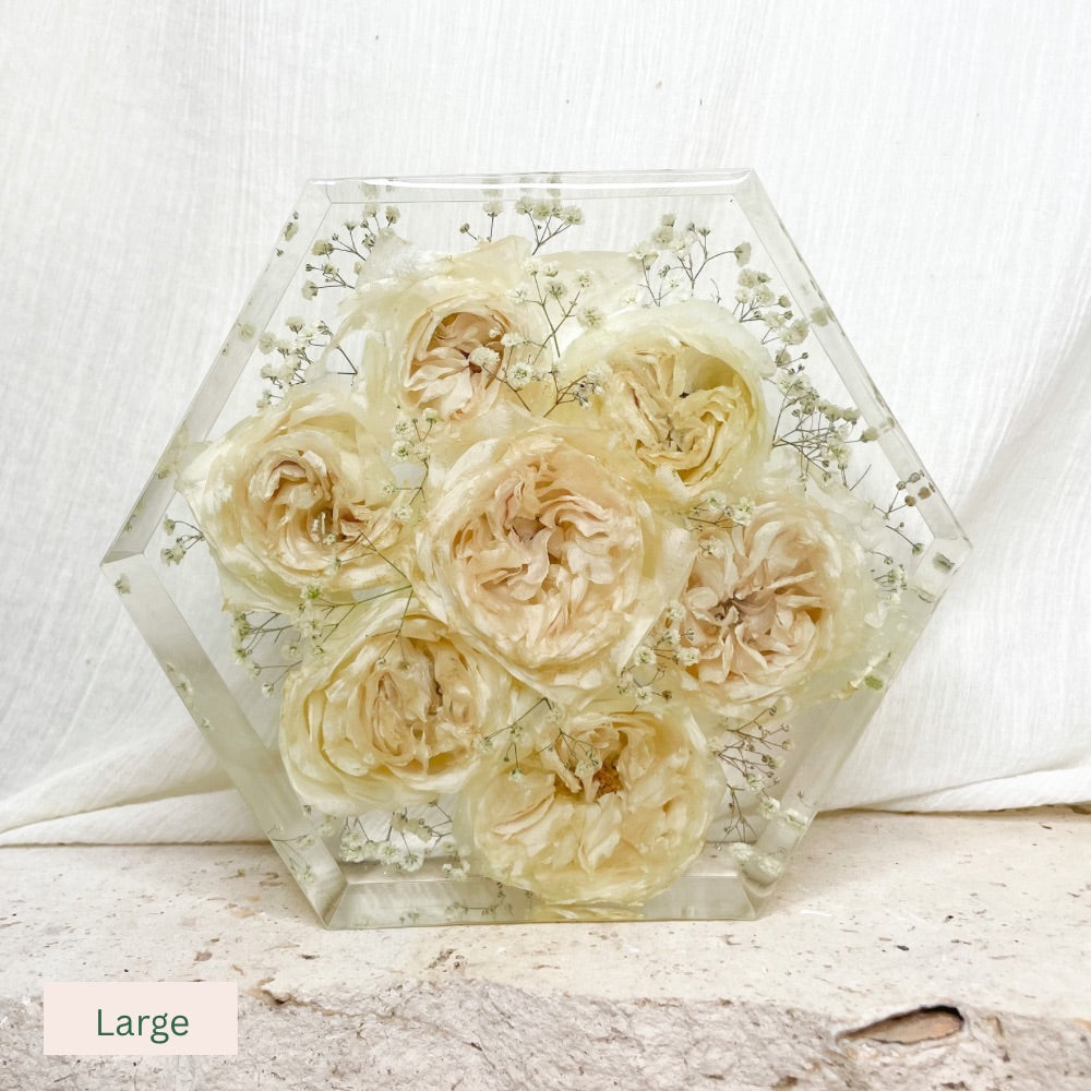 Preserved Flowers Resin Hexagons