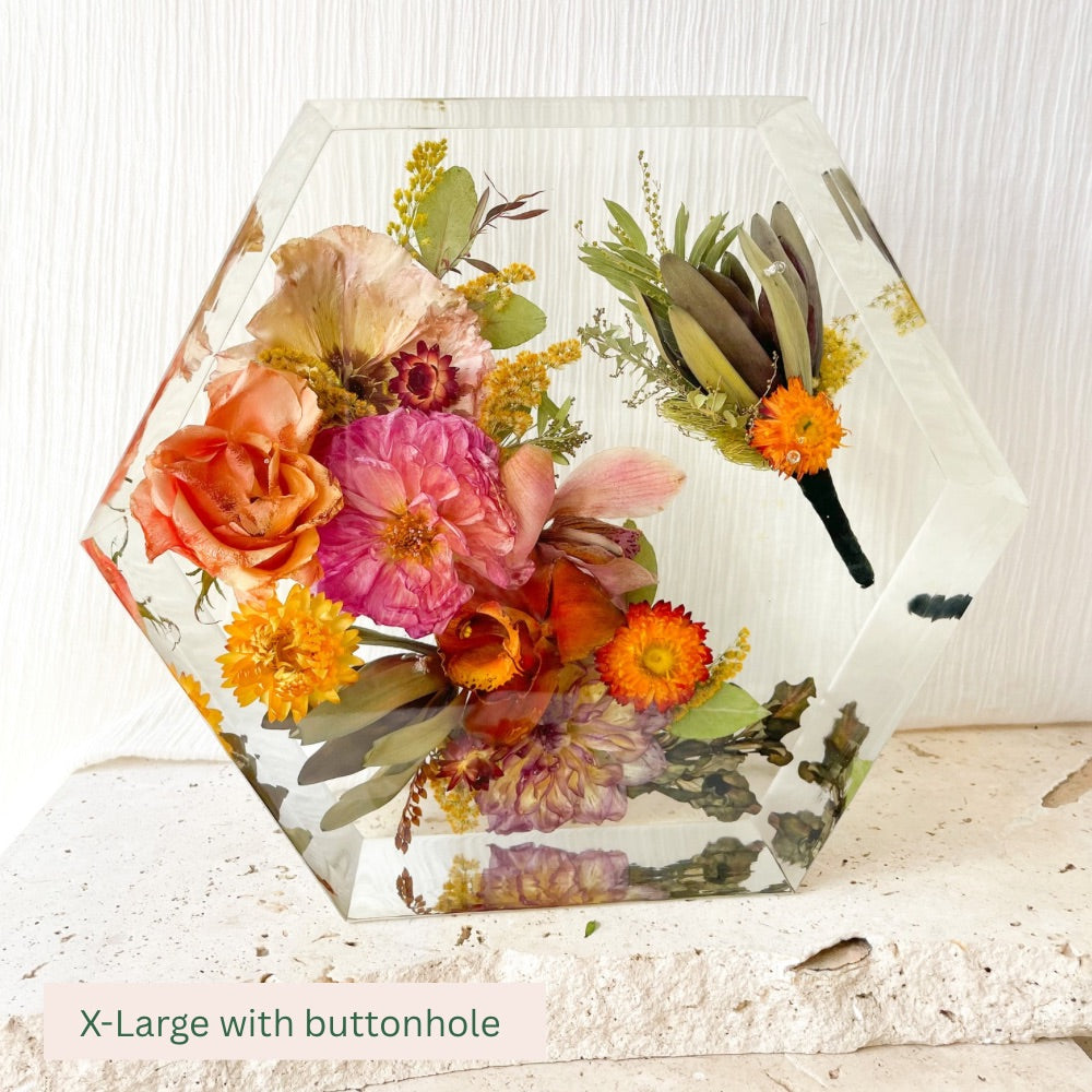 Preserved Flowers Resin Hexagons
