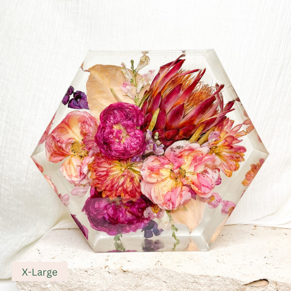 Preserved Flowers Resin Hexagons