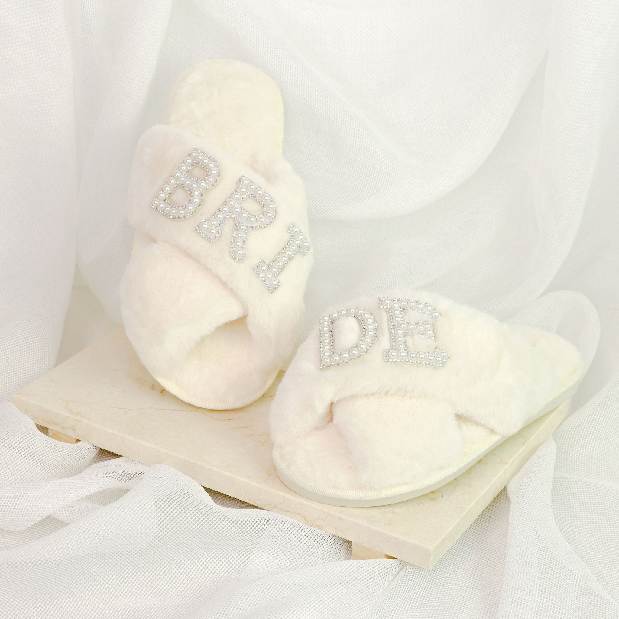 Bride Fluffy Slippers