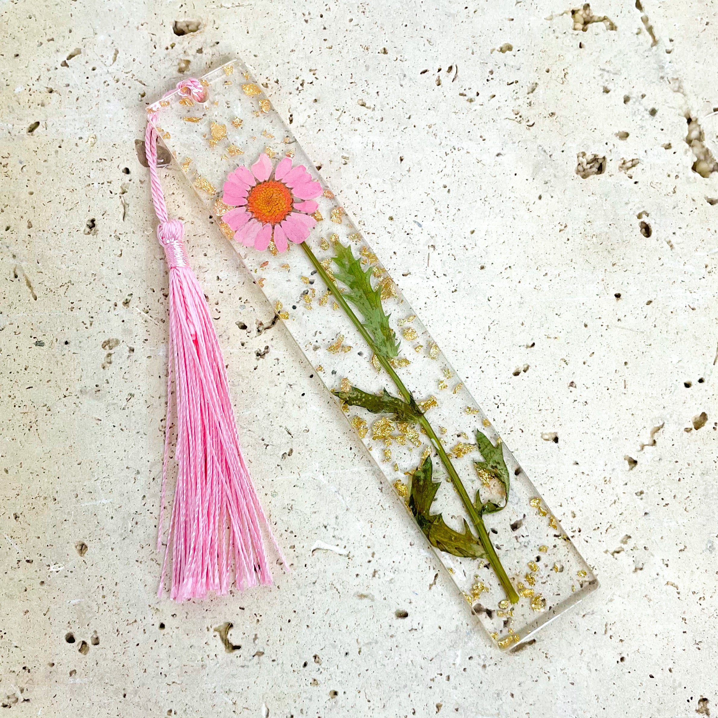 Flower Stem Bookmark - Pink