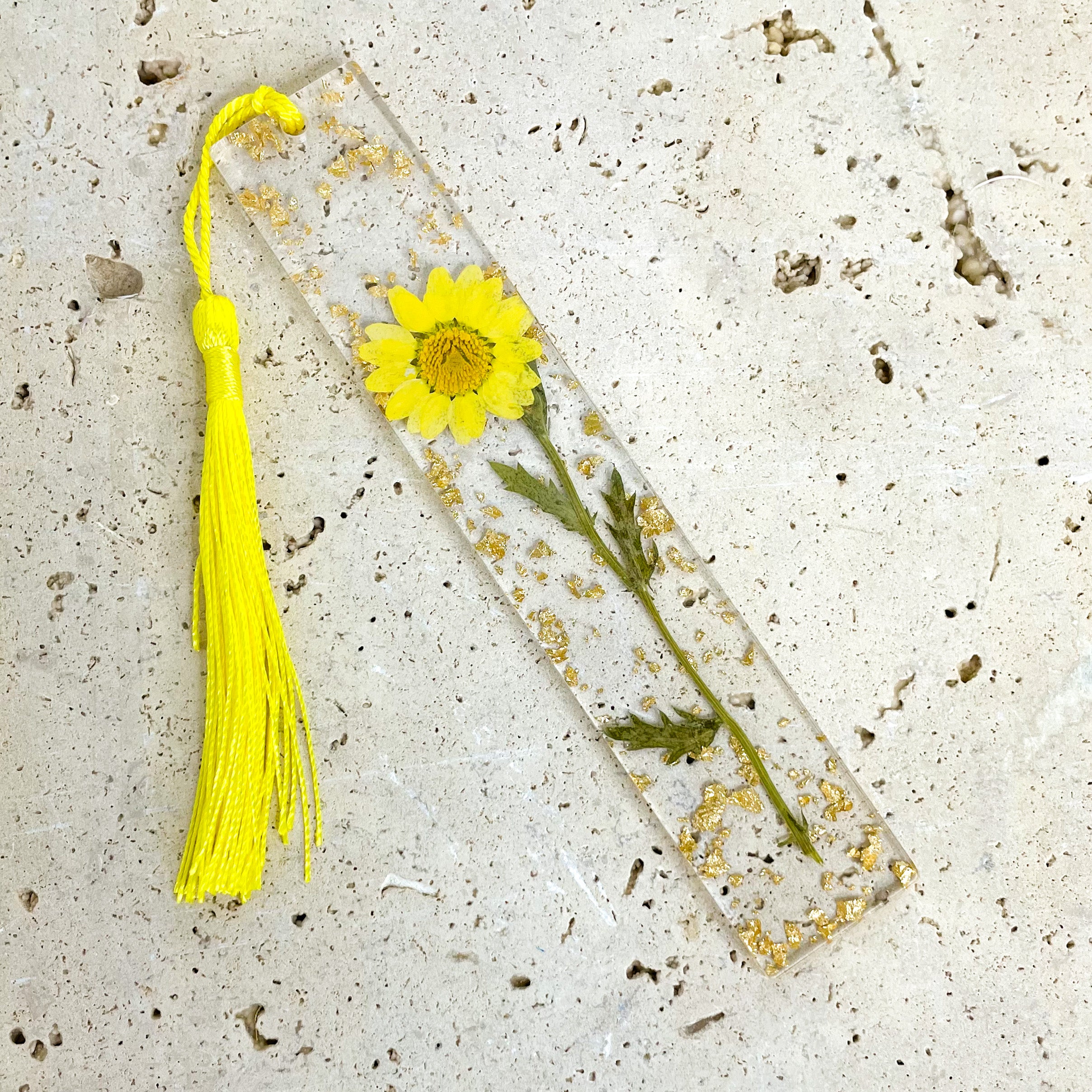 Flower Stem Bookmark - Yellow