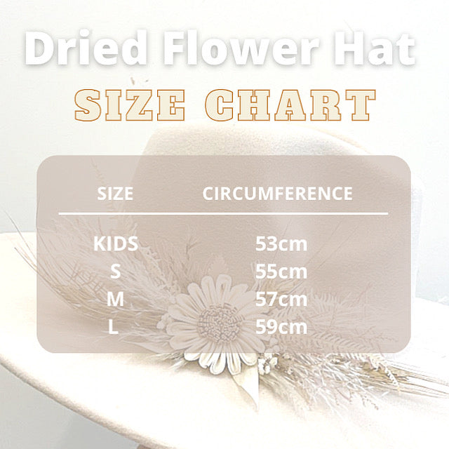 Chocolate Brown Floral Hat - Large