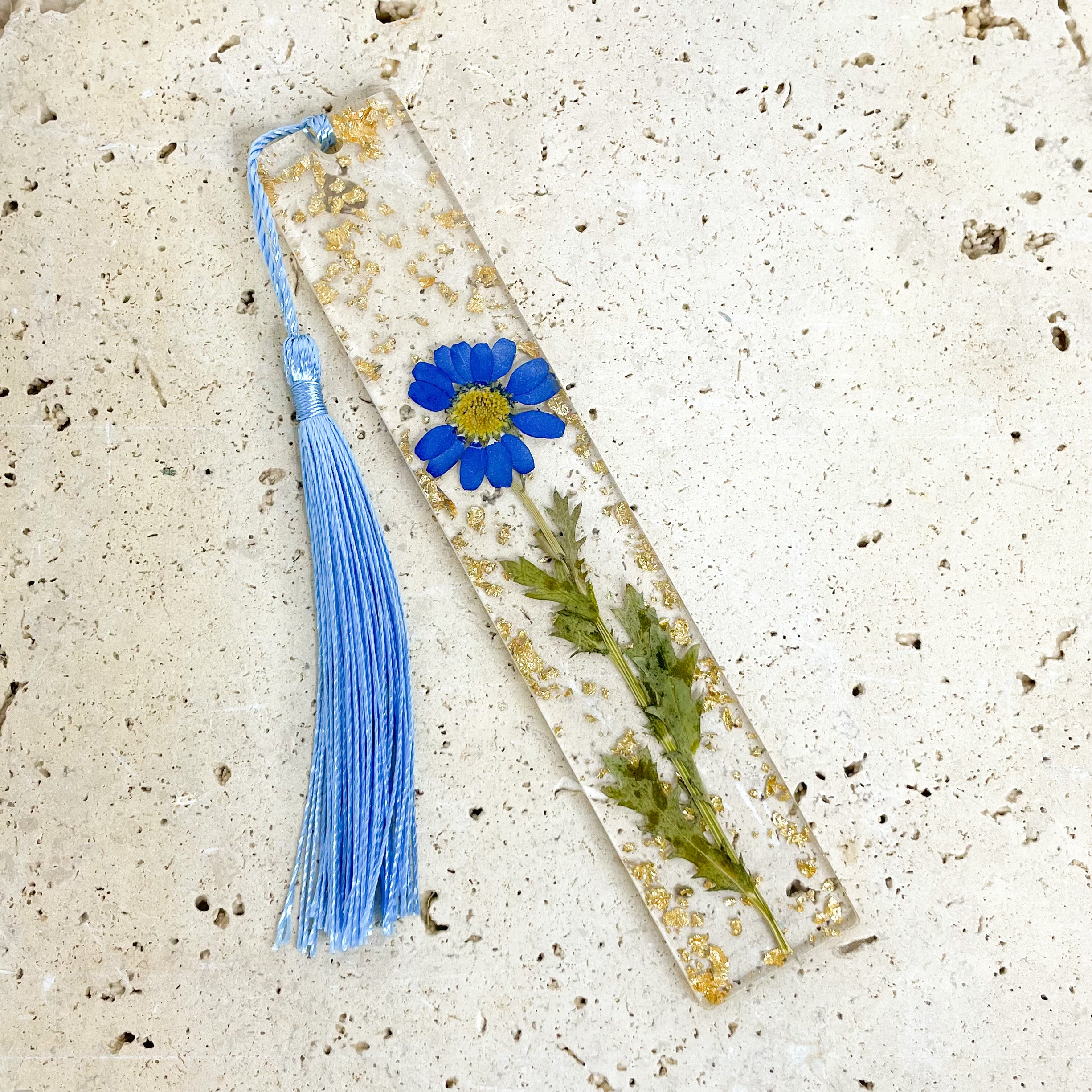 Flower Stem Bookmark - Dark Blue