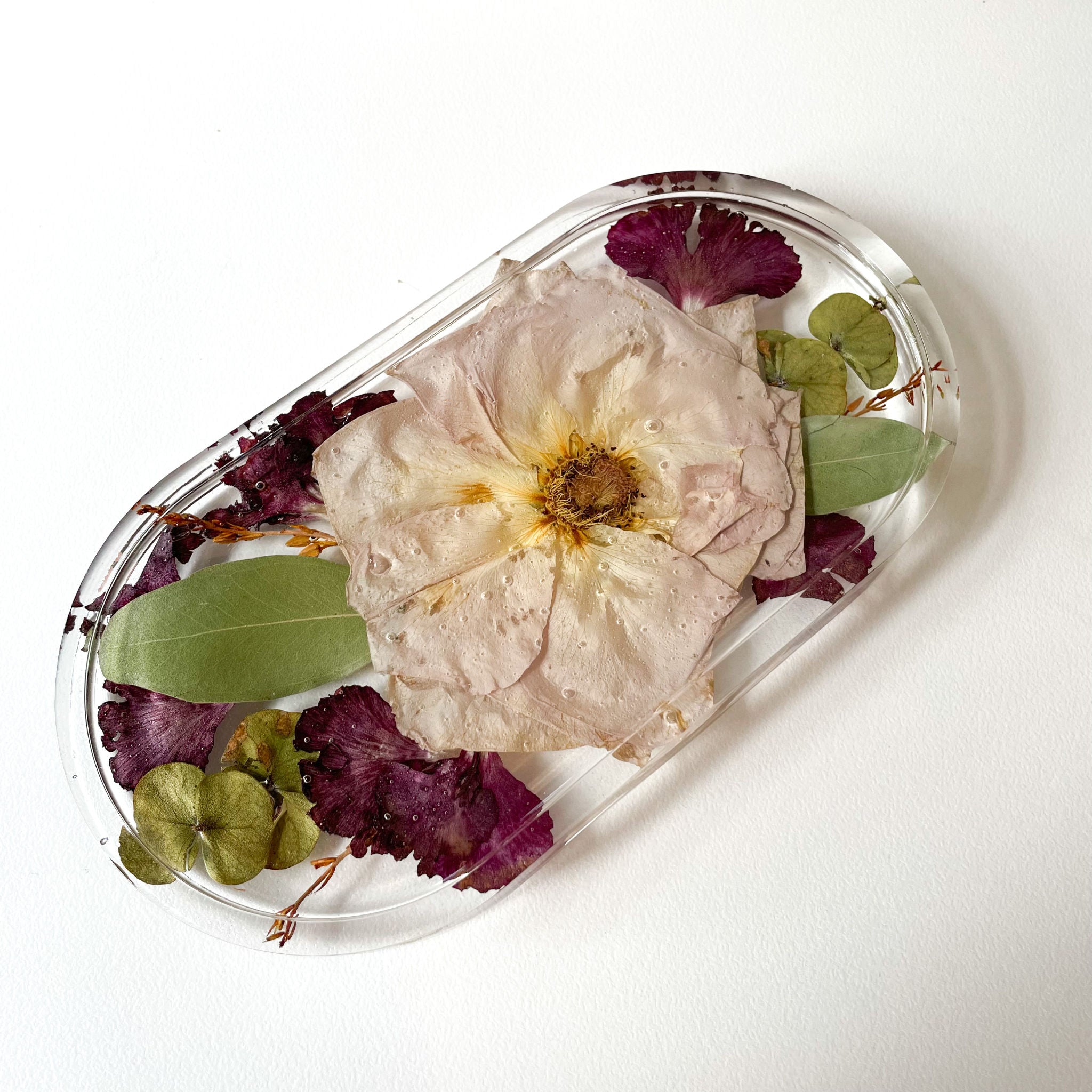 Preserved Flowers Resin Jewellery Trays