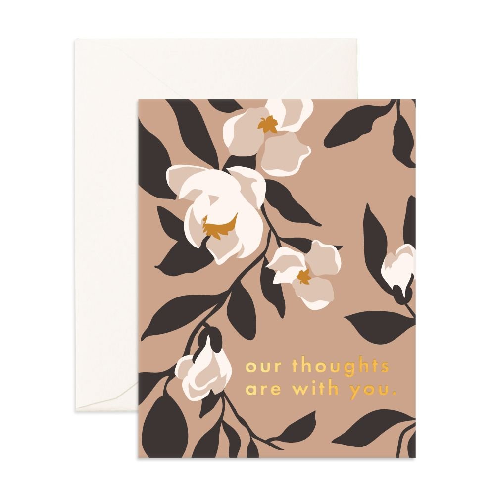 Our Thoughts Magnolia Greeting Card