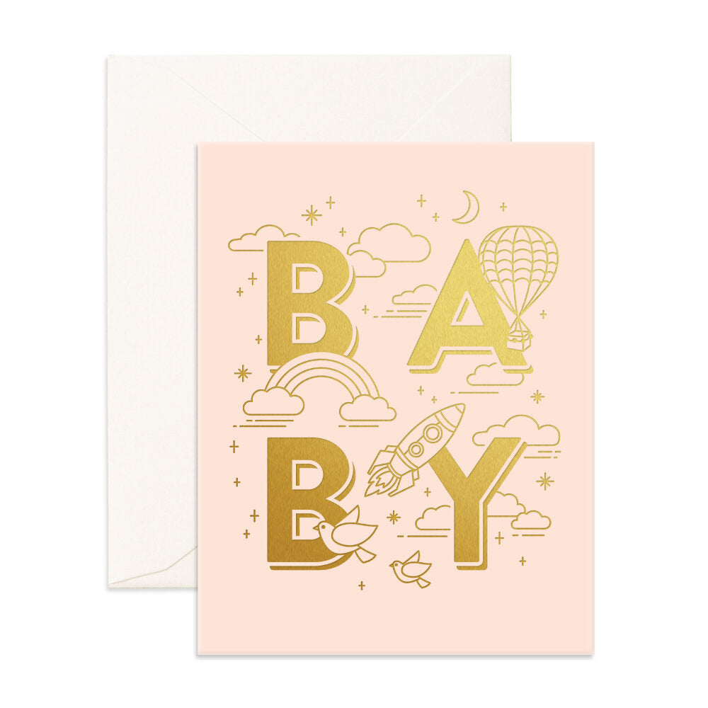 Baby Greeting Card - Pink